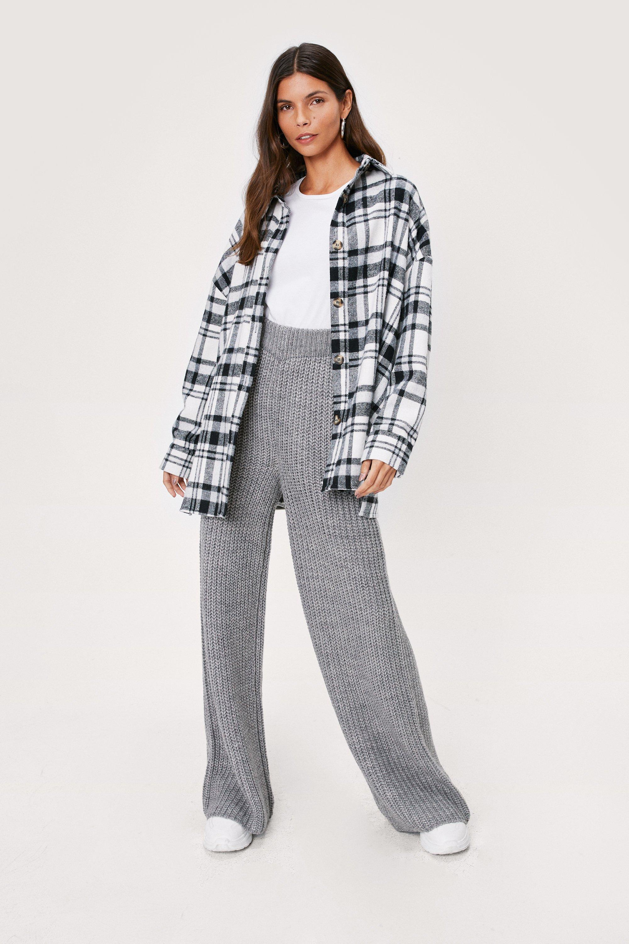Pantalon De Jogging Ample En Maille - Gris - M, Gris