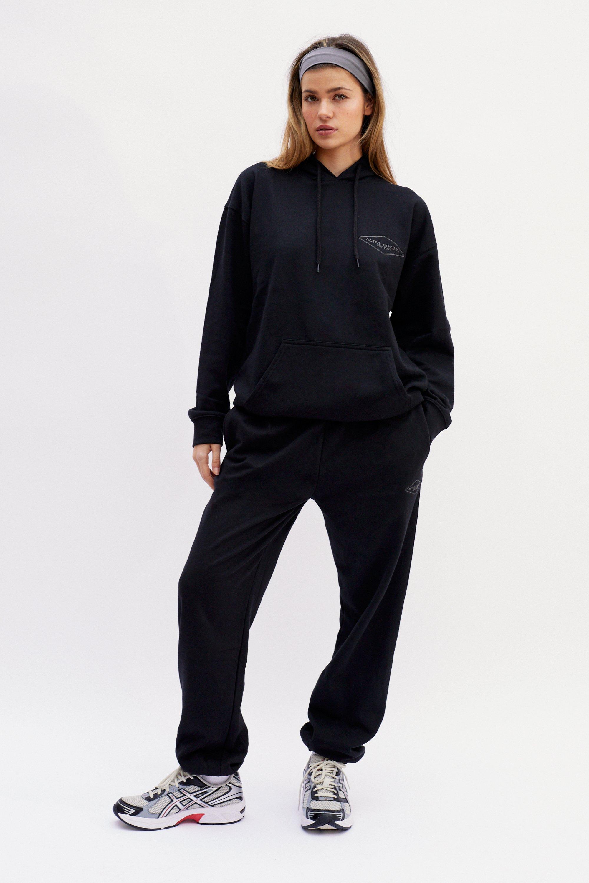 Ensemble De Loungewear Sweat À Capuche & Jogging Active Society - Noir - S, Noir
