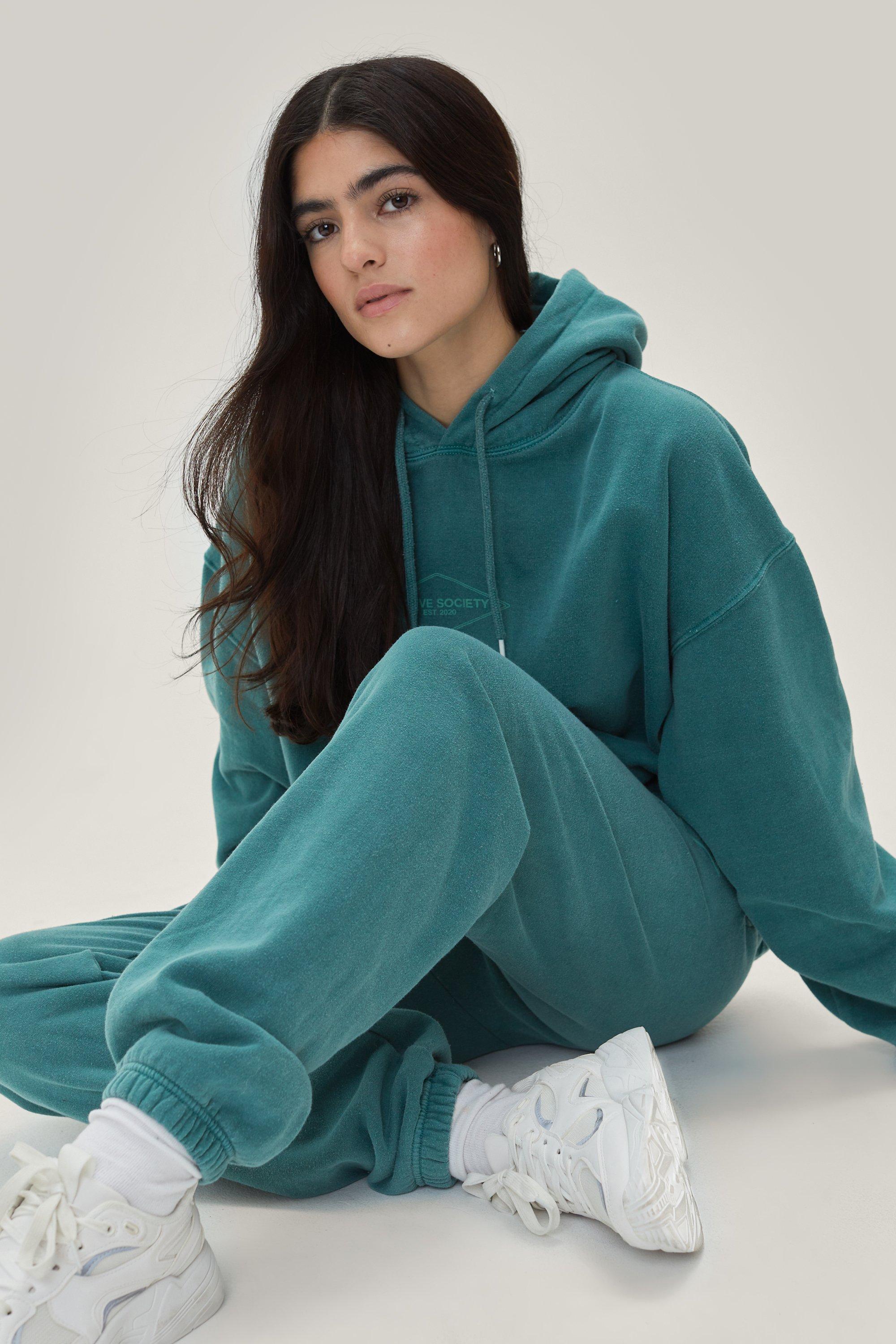 Ensemble De Loungewear Sweat À Capuche & Jogging Active Society - Vert - M, Vert
