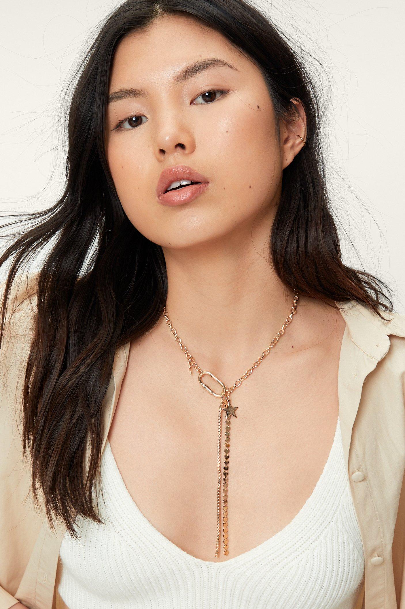 Collier À Chaîne Étoilé - Métallique - One Size, Métallique