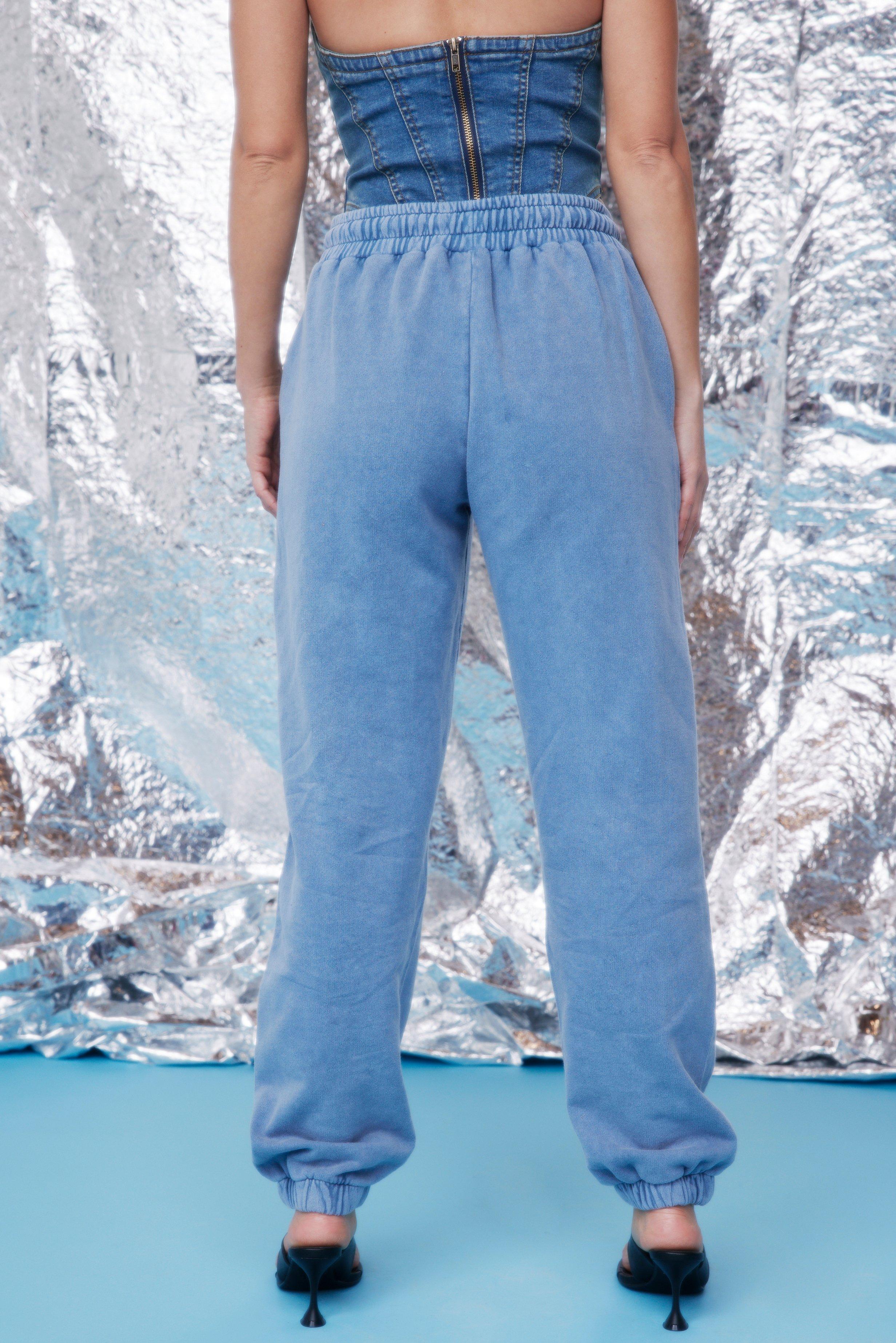 oversized blue joggers