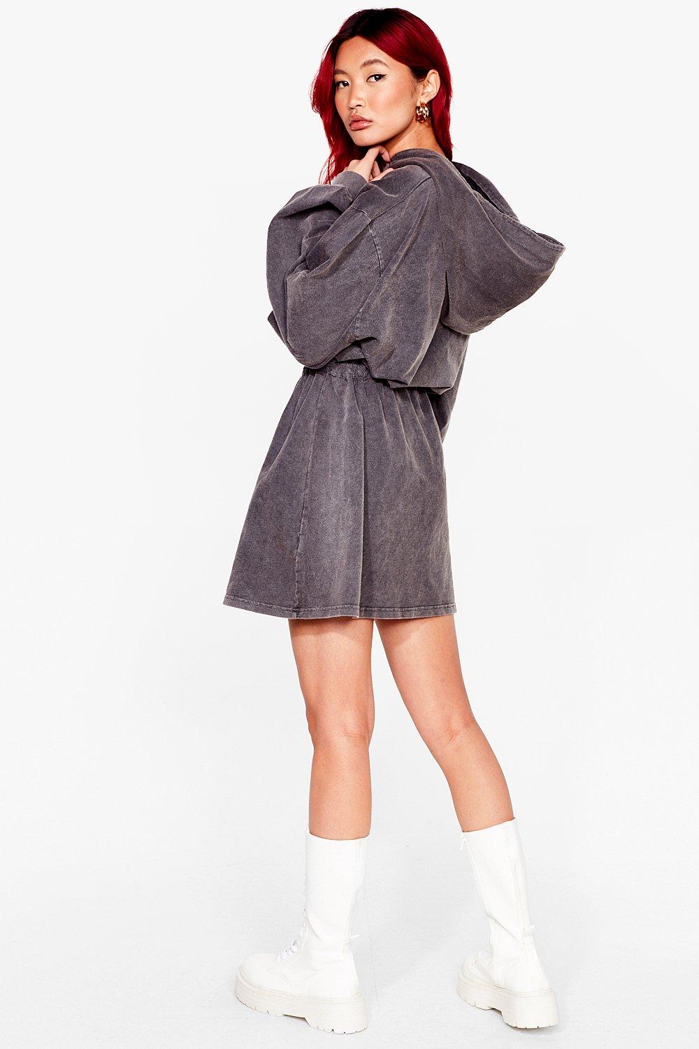 drawstring hoodie dress