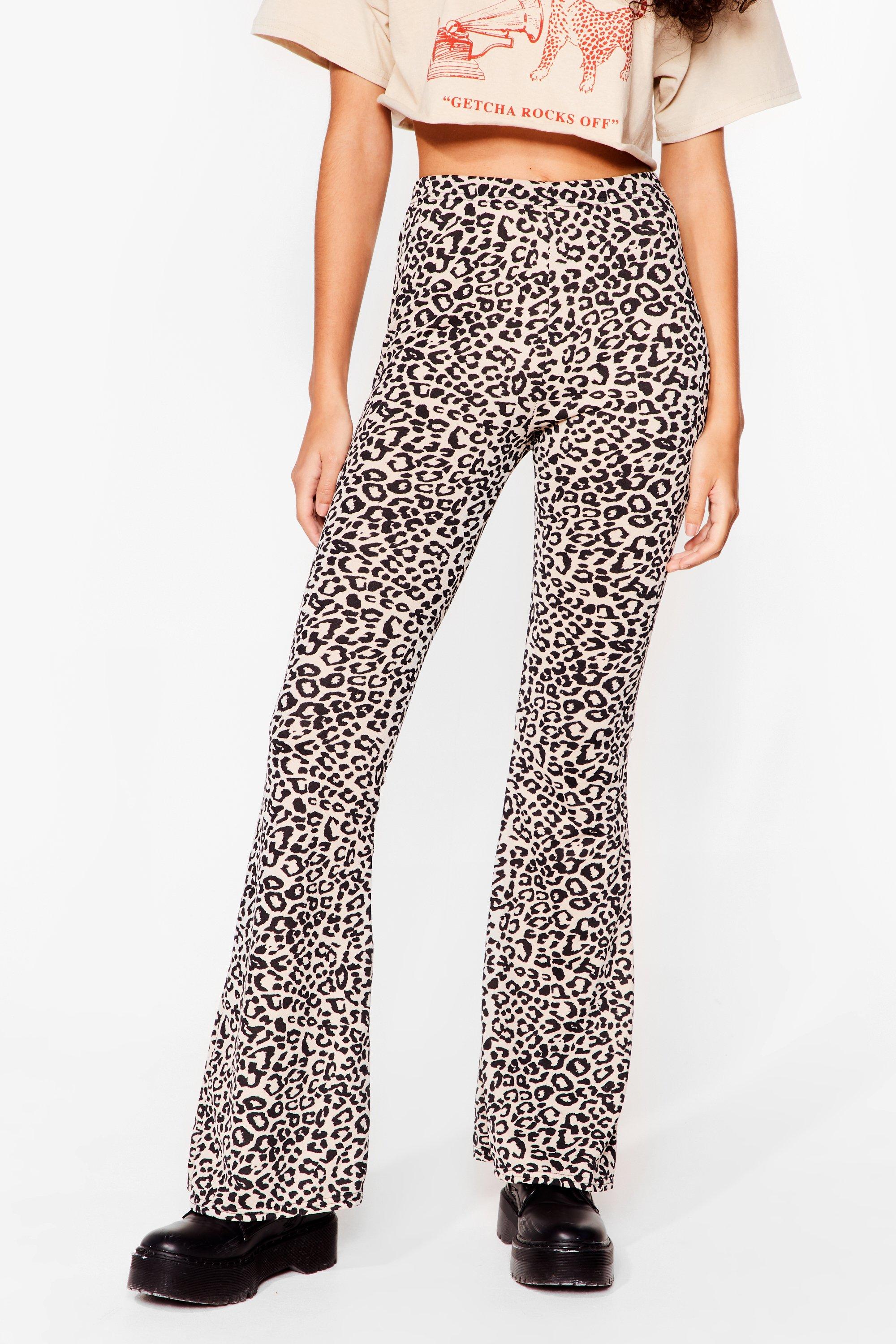 petite leopard print trousers