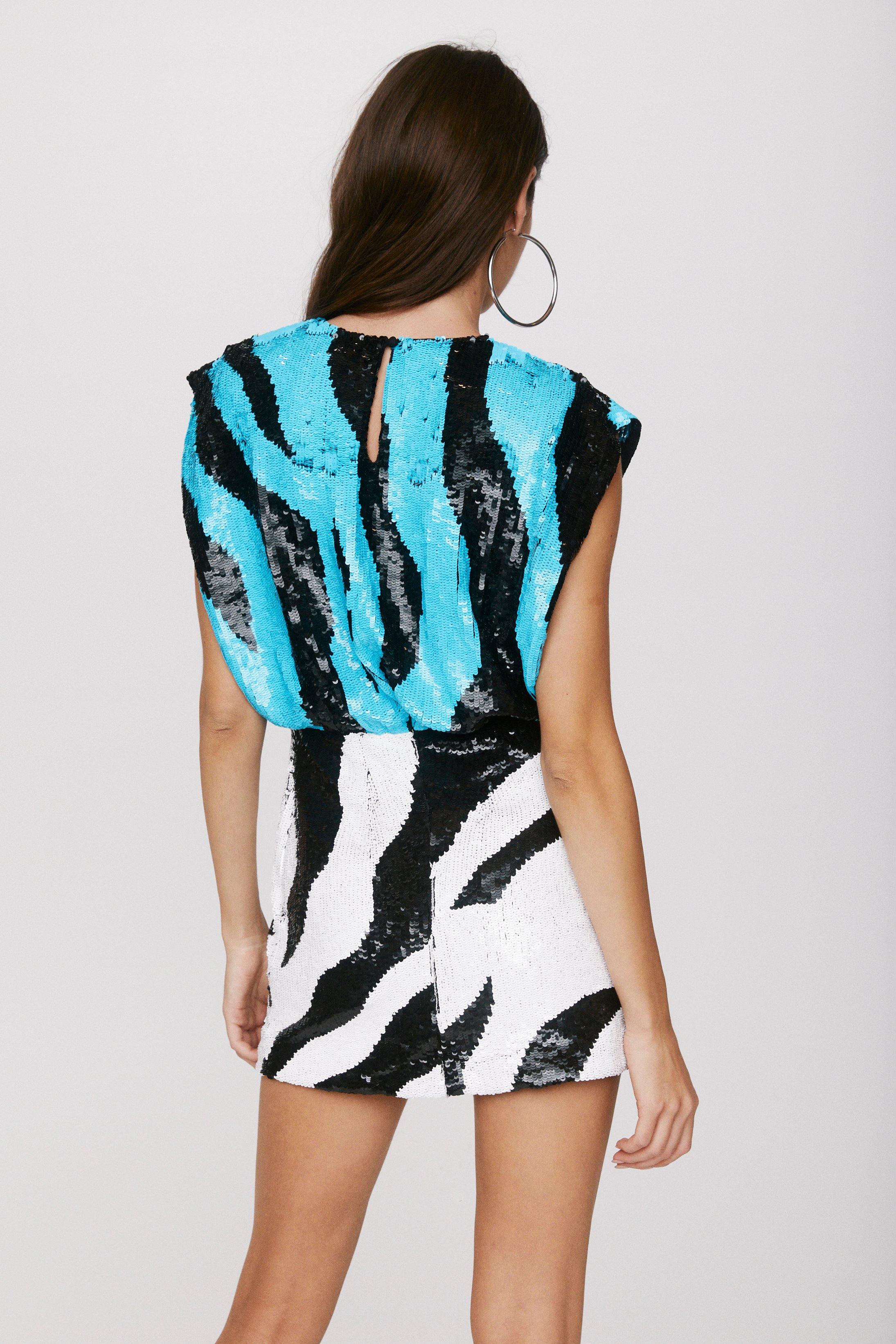 robe courte a sequins
