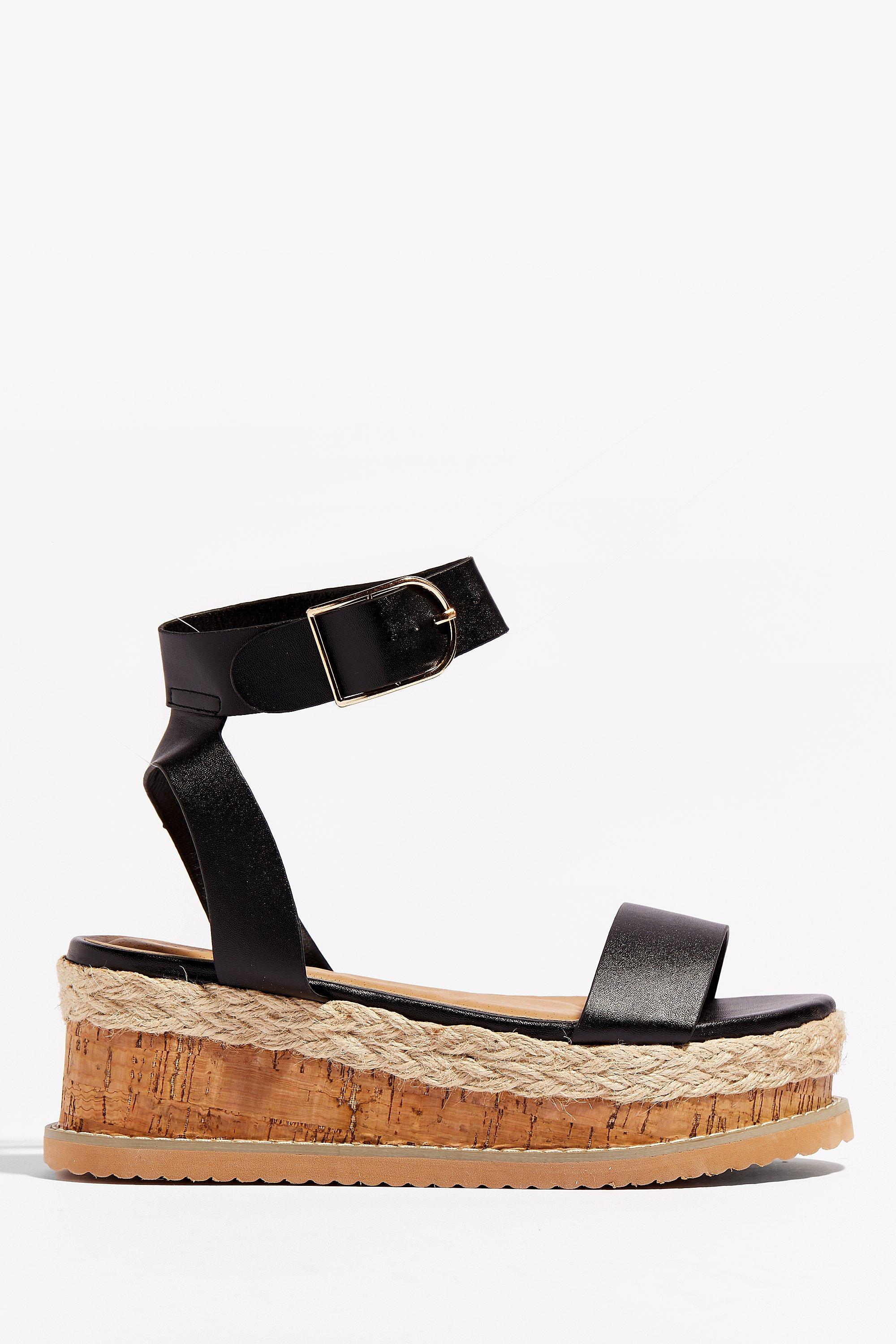 sandales style espadrilles à semelles plateforme