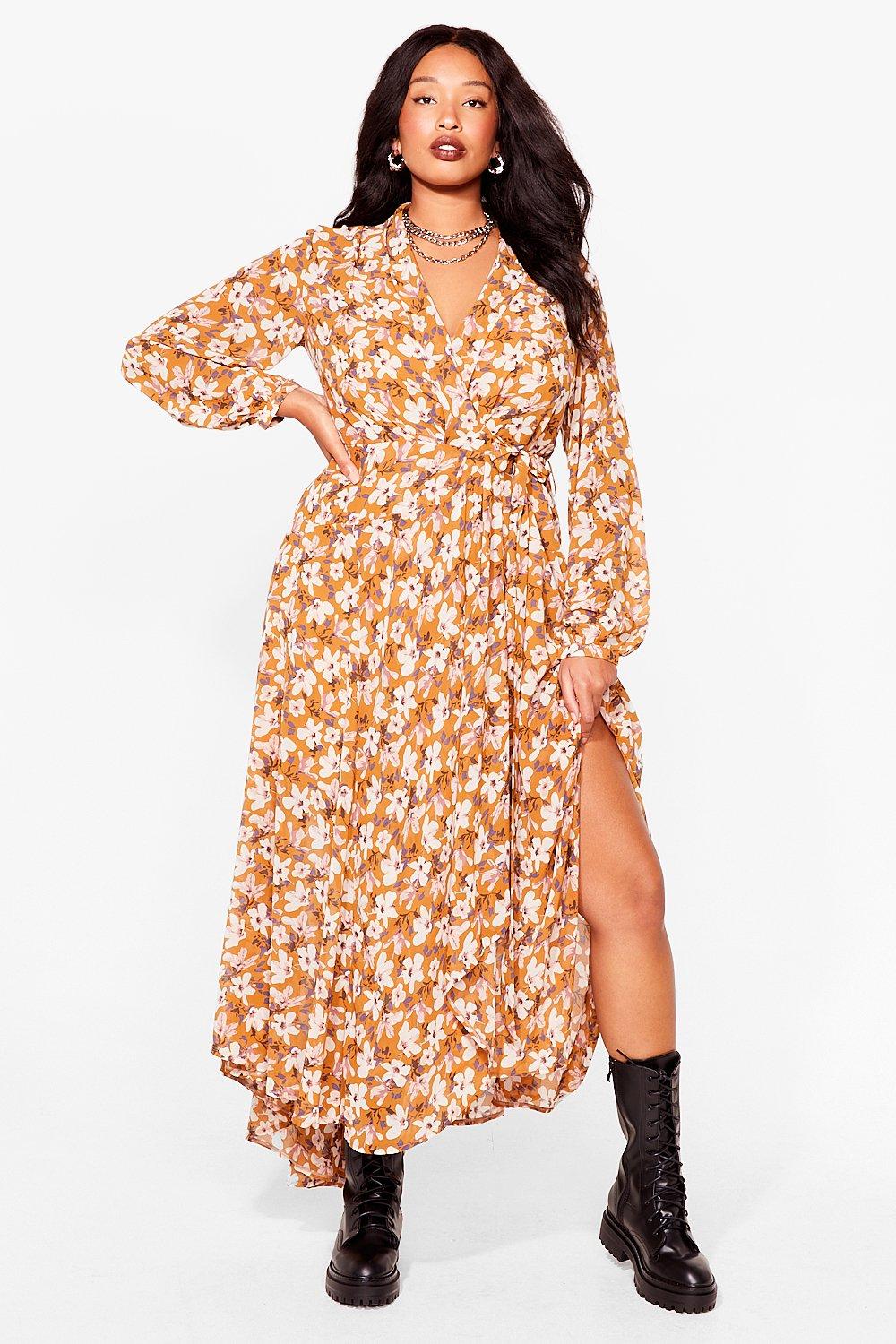 plus floral maxi dress