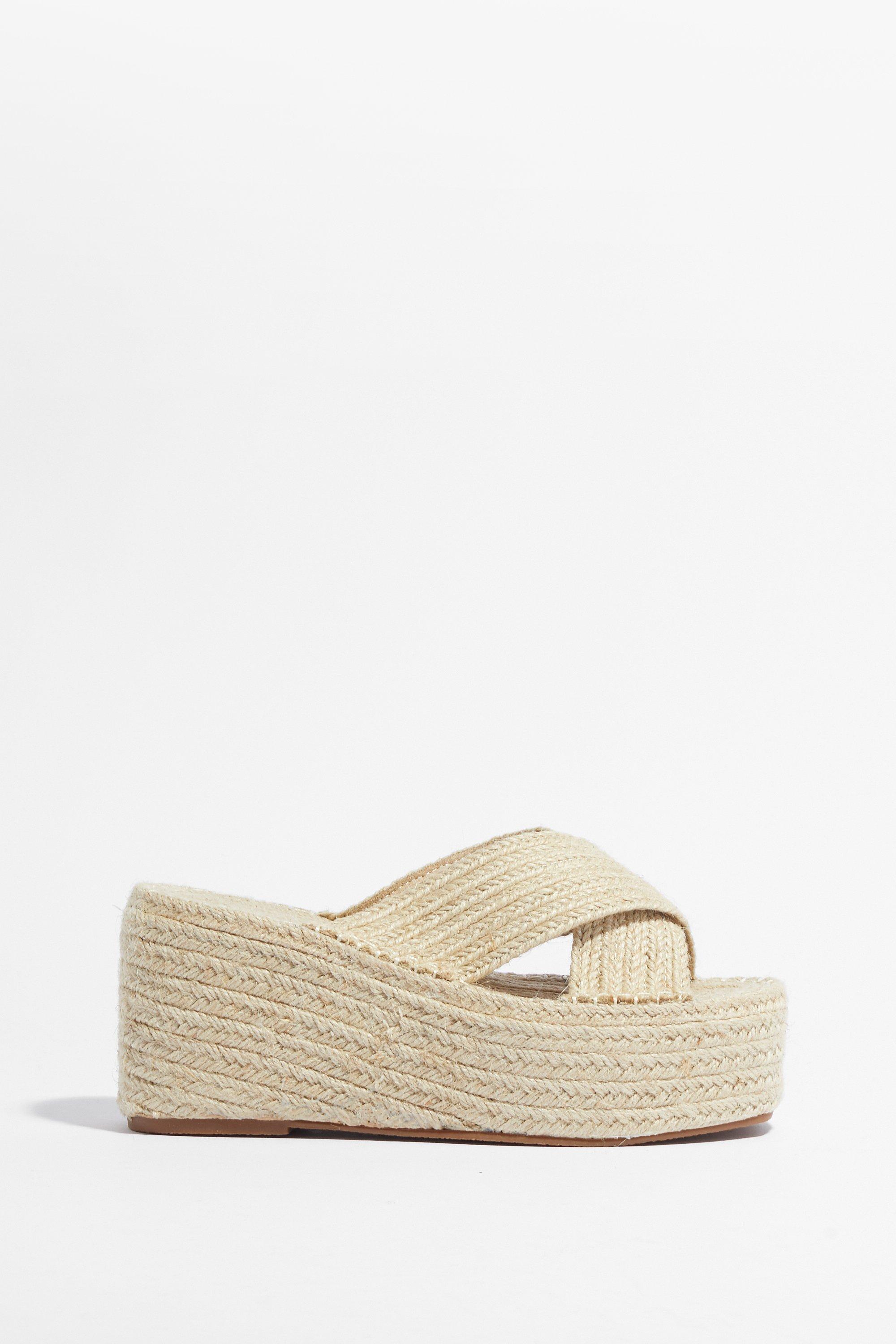 mule plateforme espadrille