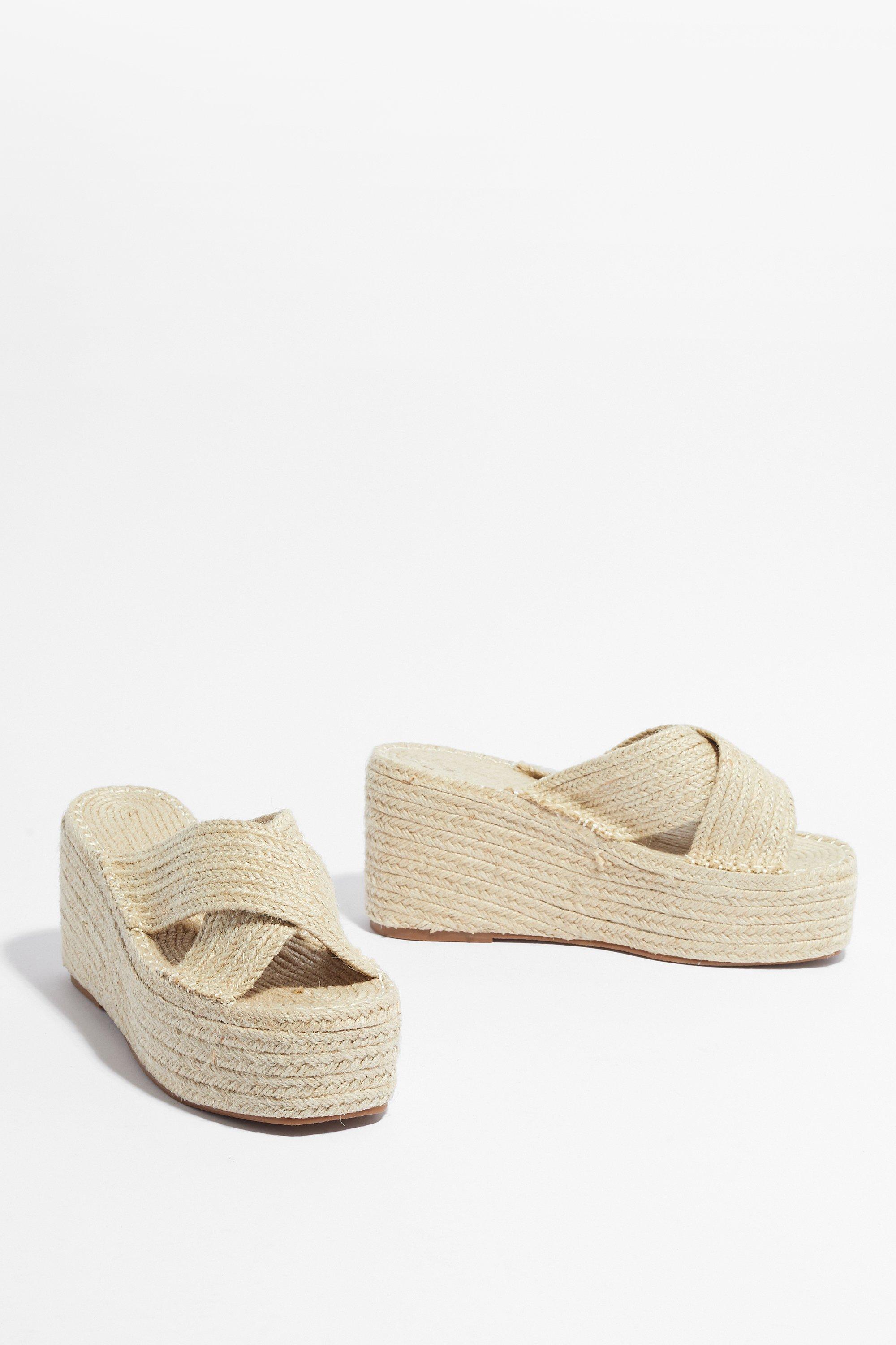 mule plateforme espadrille