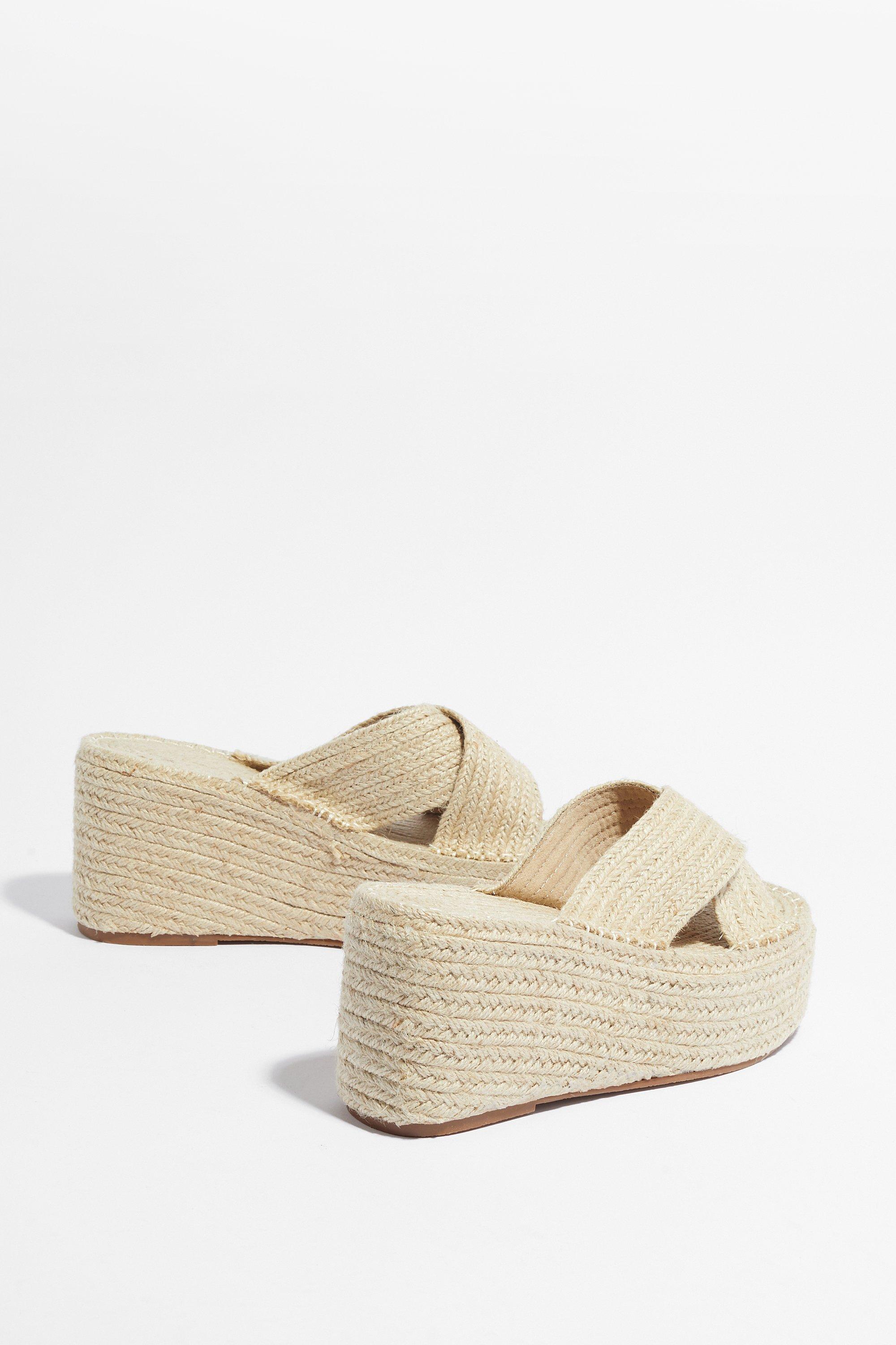 mule plateforme espadrille