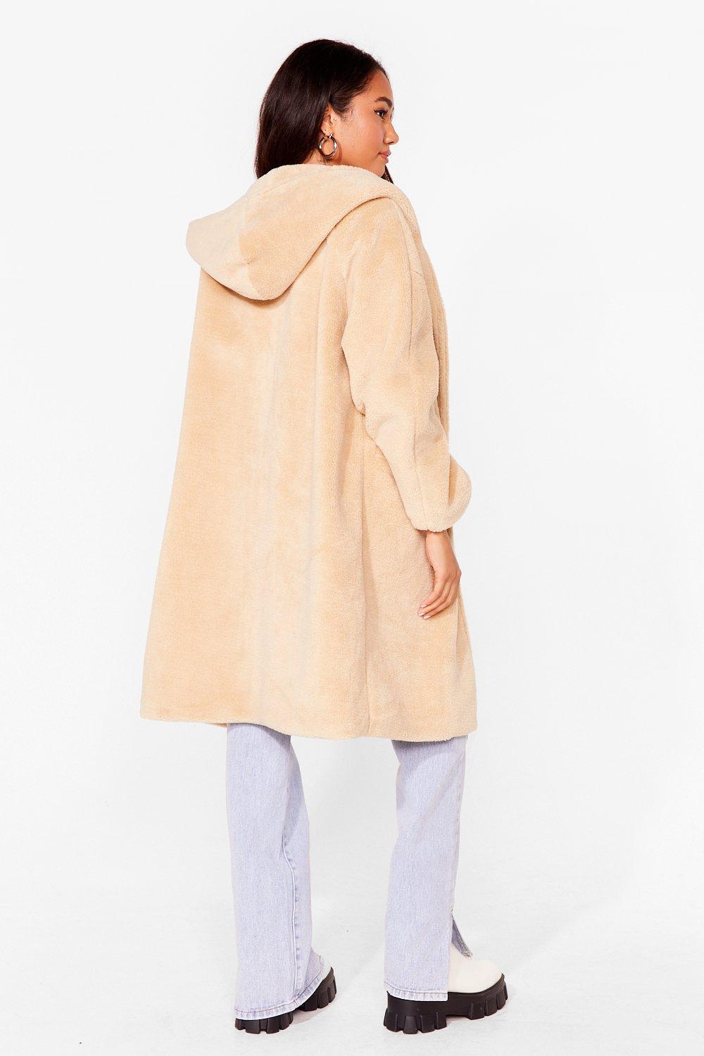 hooded longline coat