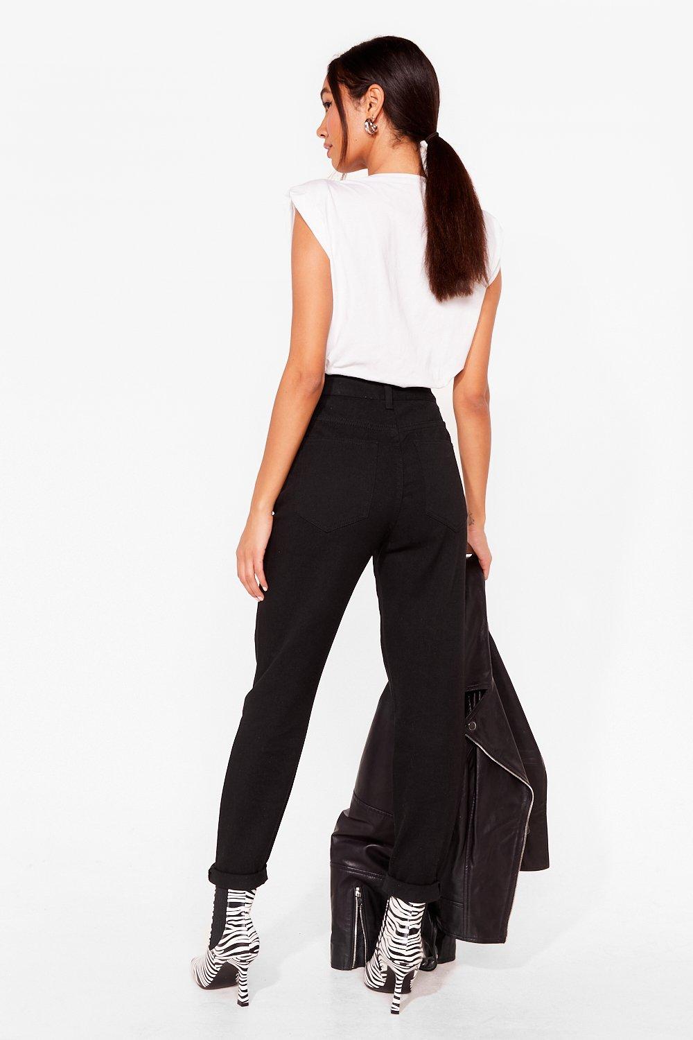 black petite mom jeans