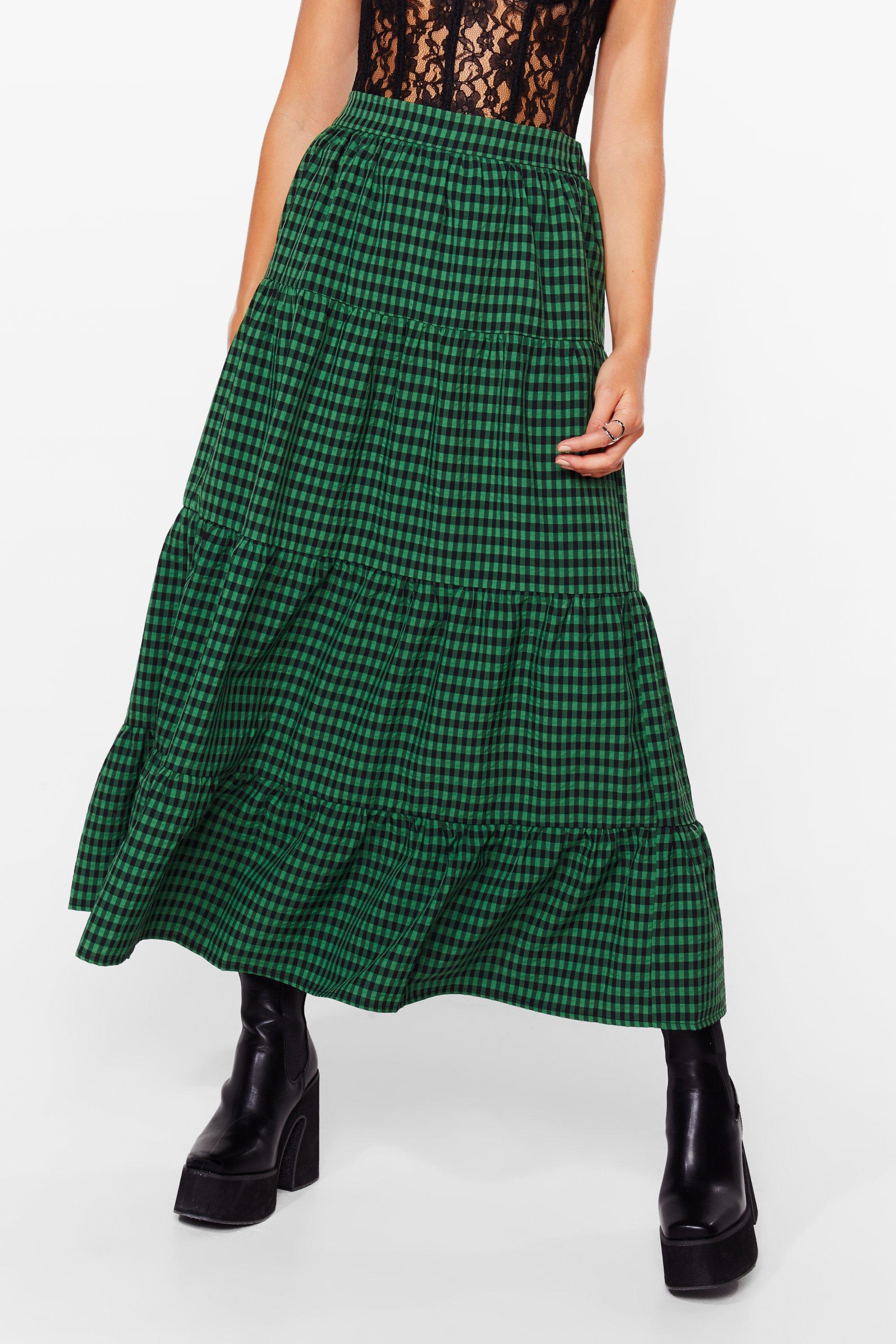 next green maxi skirt