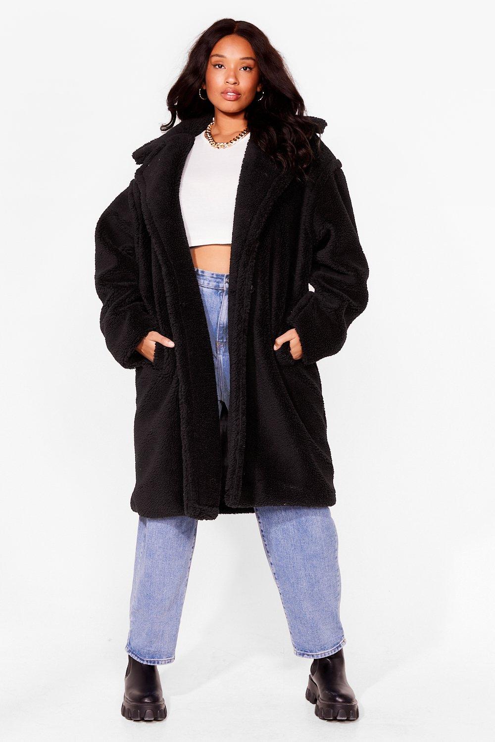 fur oversized coat