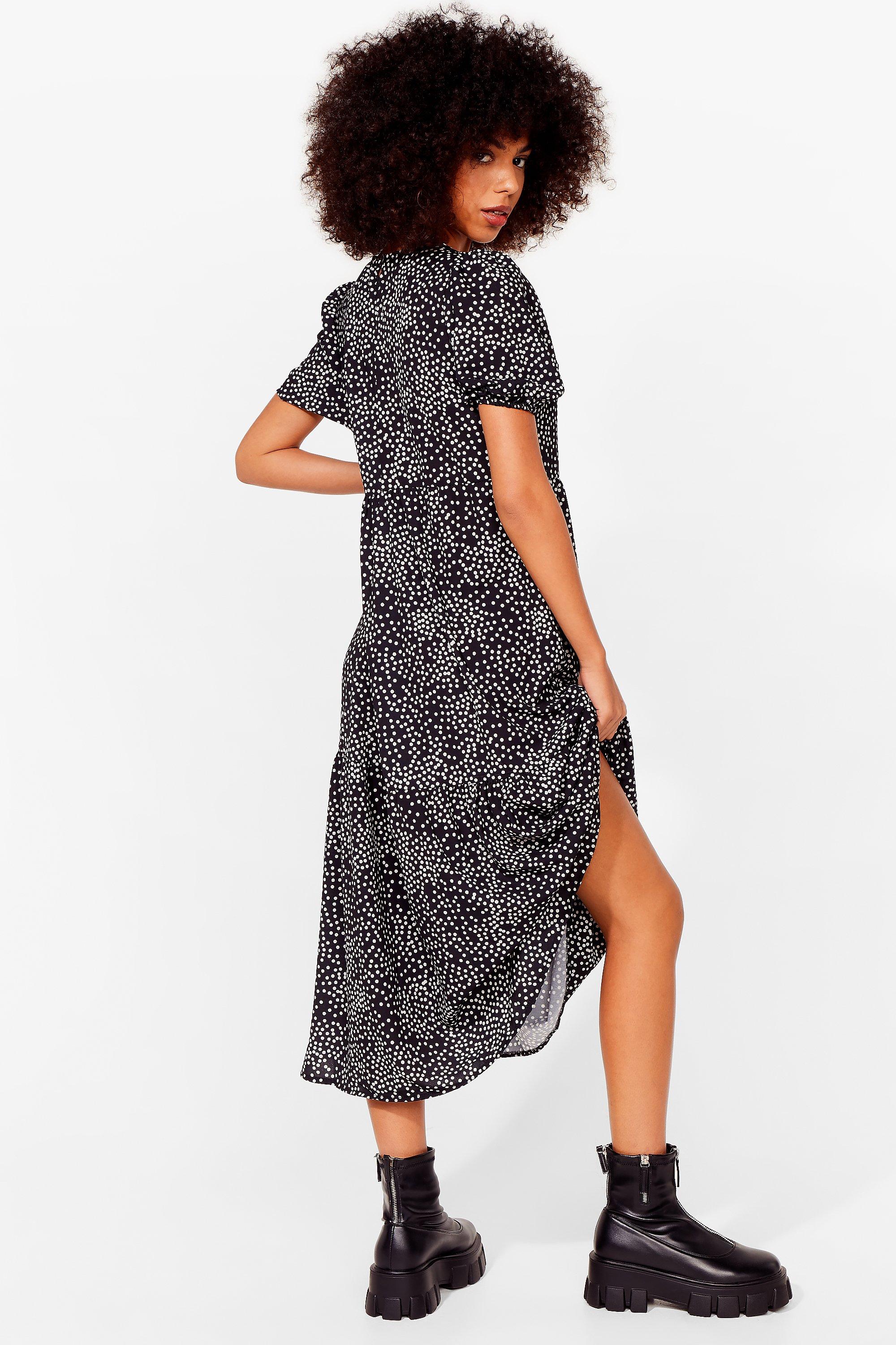 spotty long dress