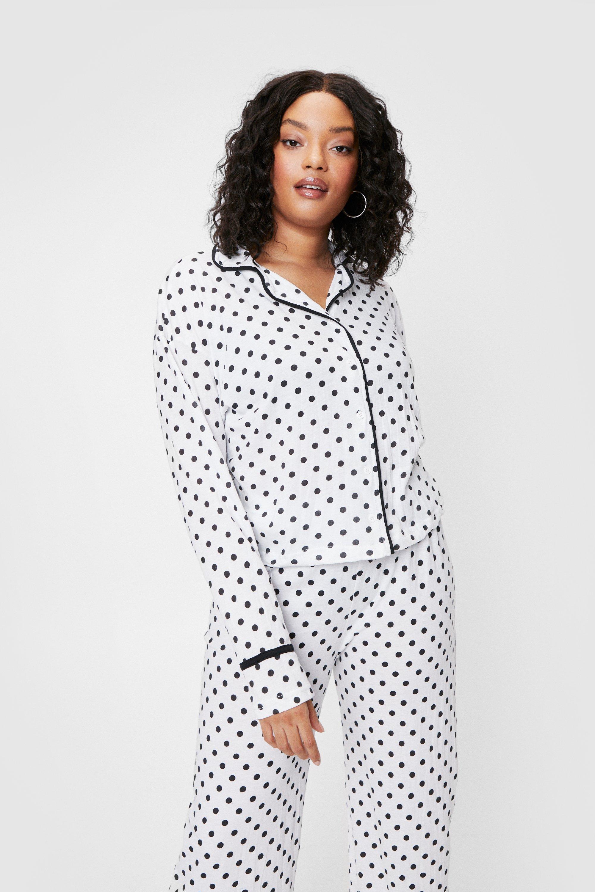 plus size polka dot shirt