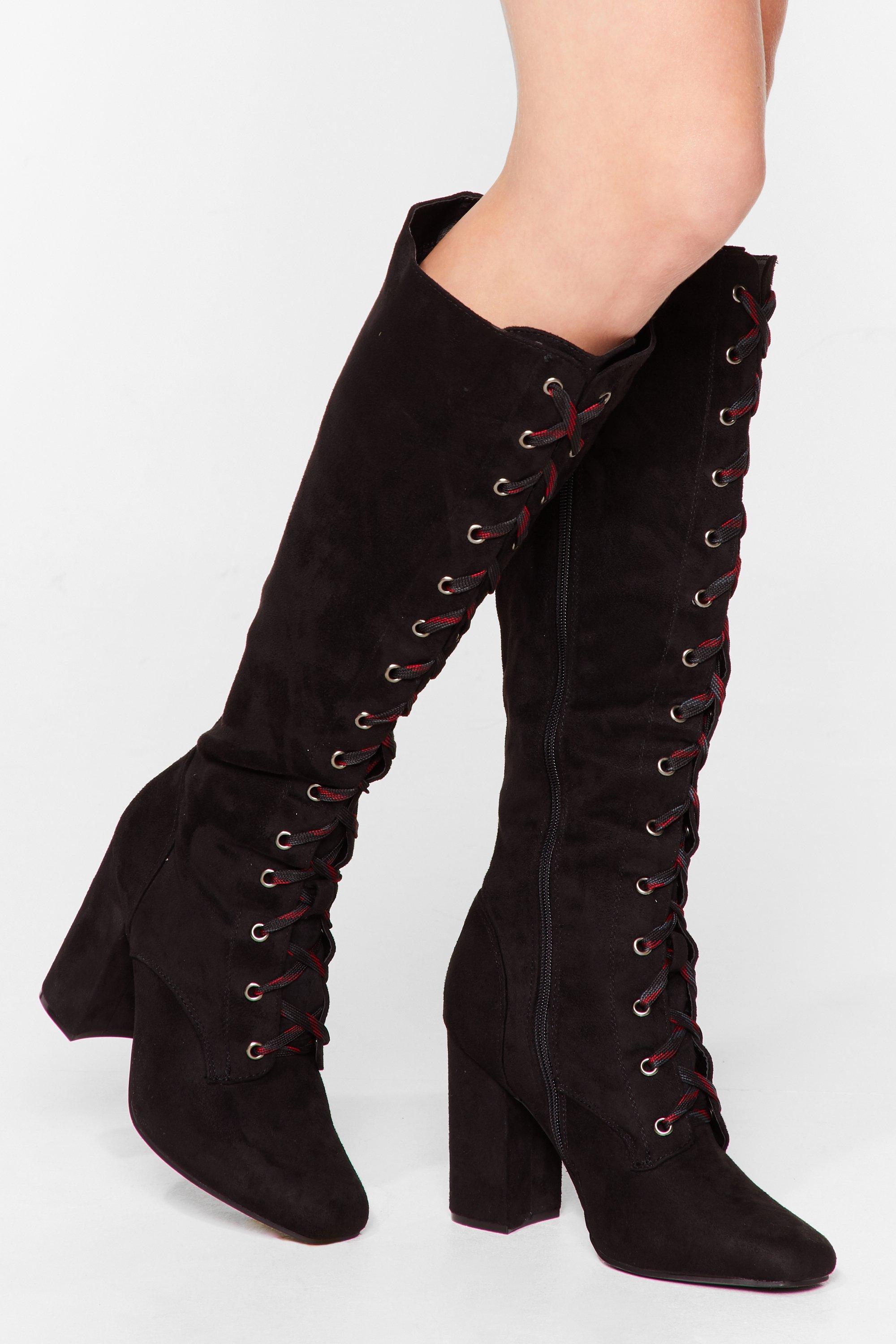 suede knee high