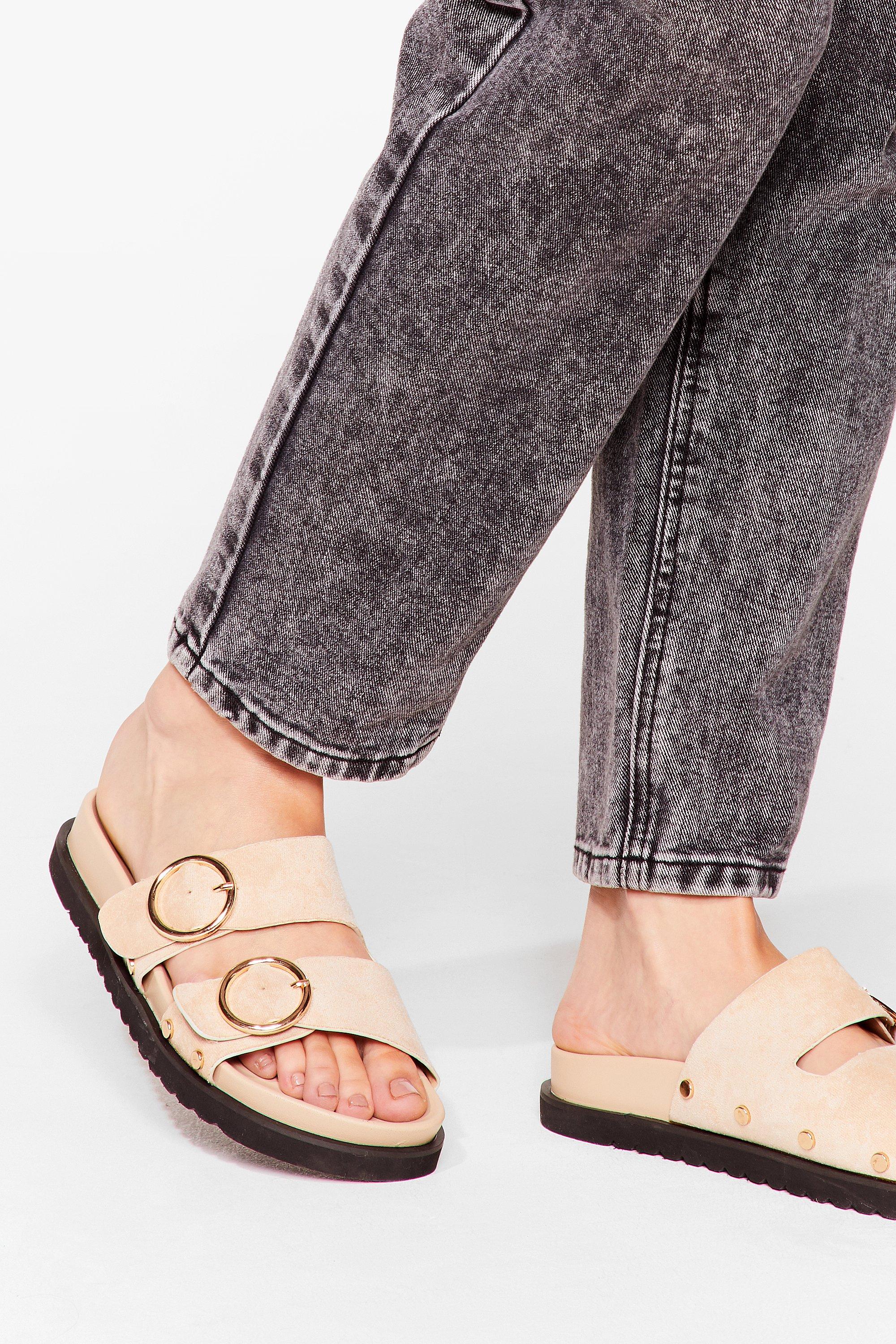 two strap buckle sandals