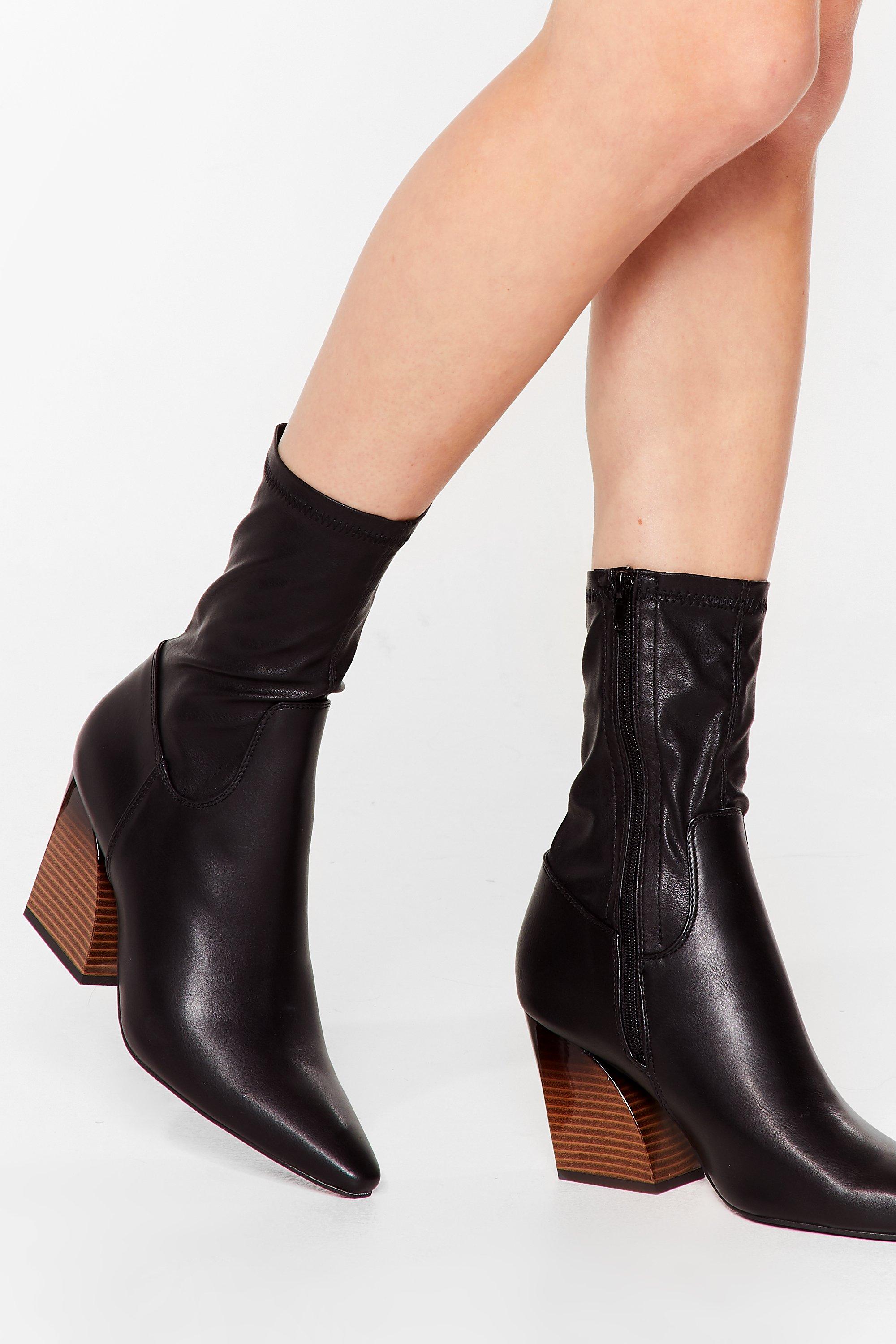 bottines chaussettes pointues