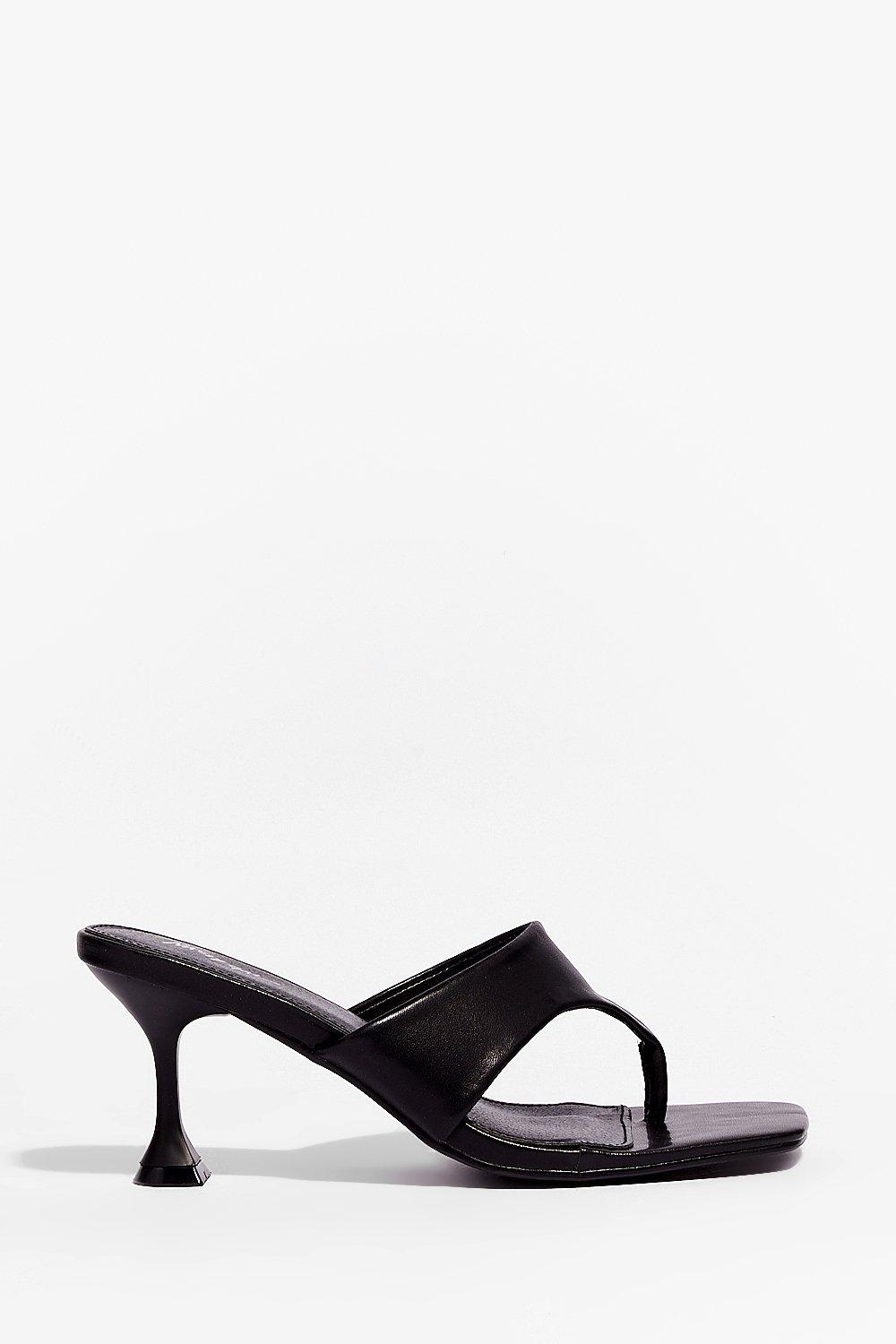 black stiletto mules