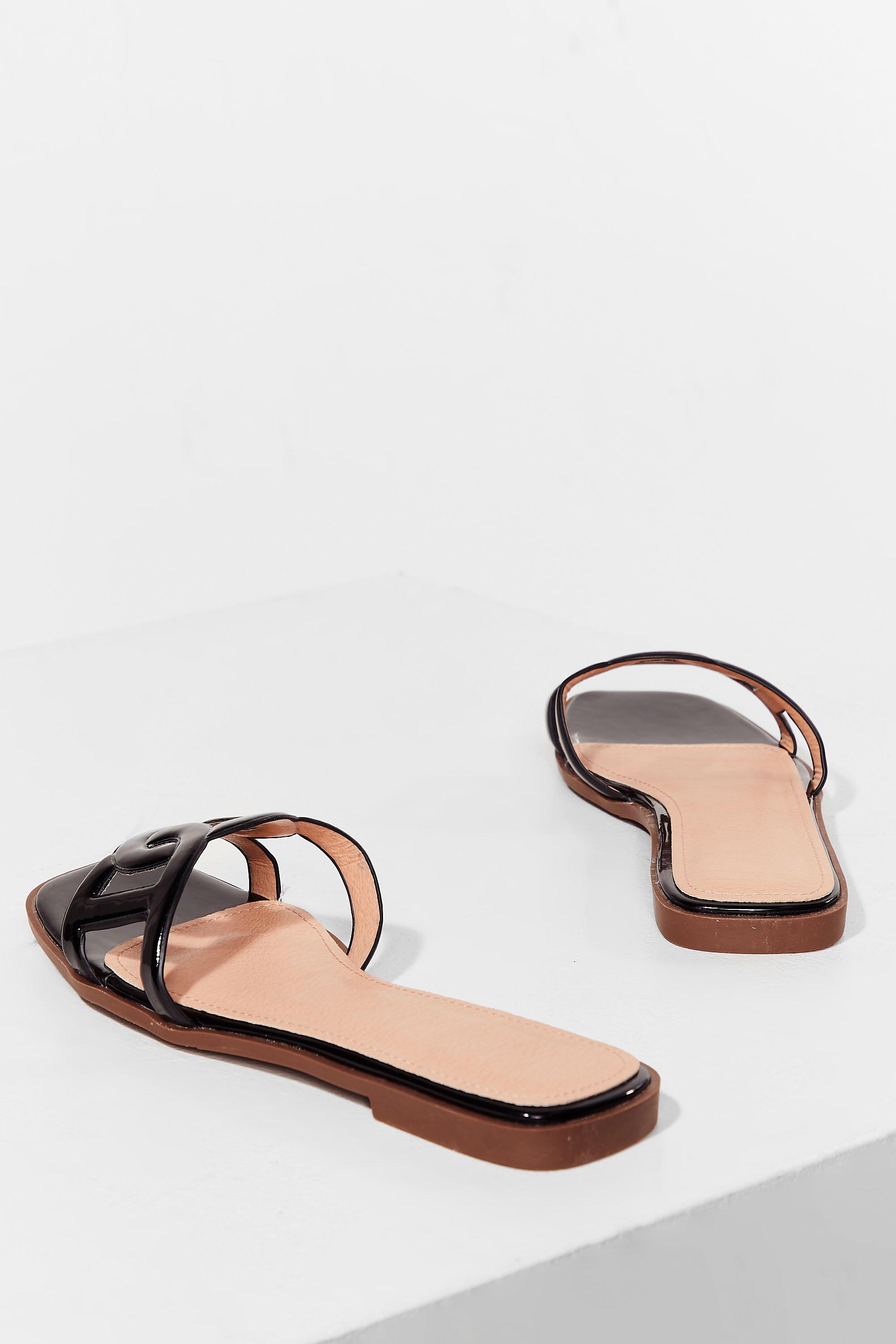 square toe flat mules