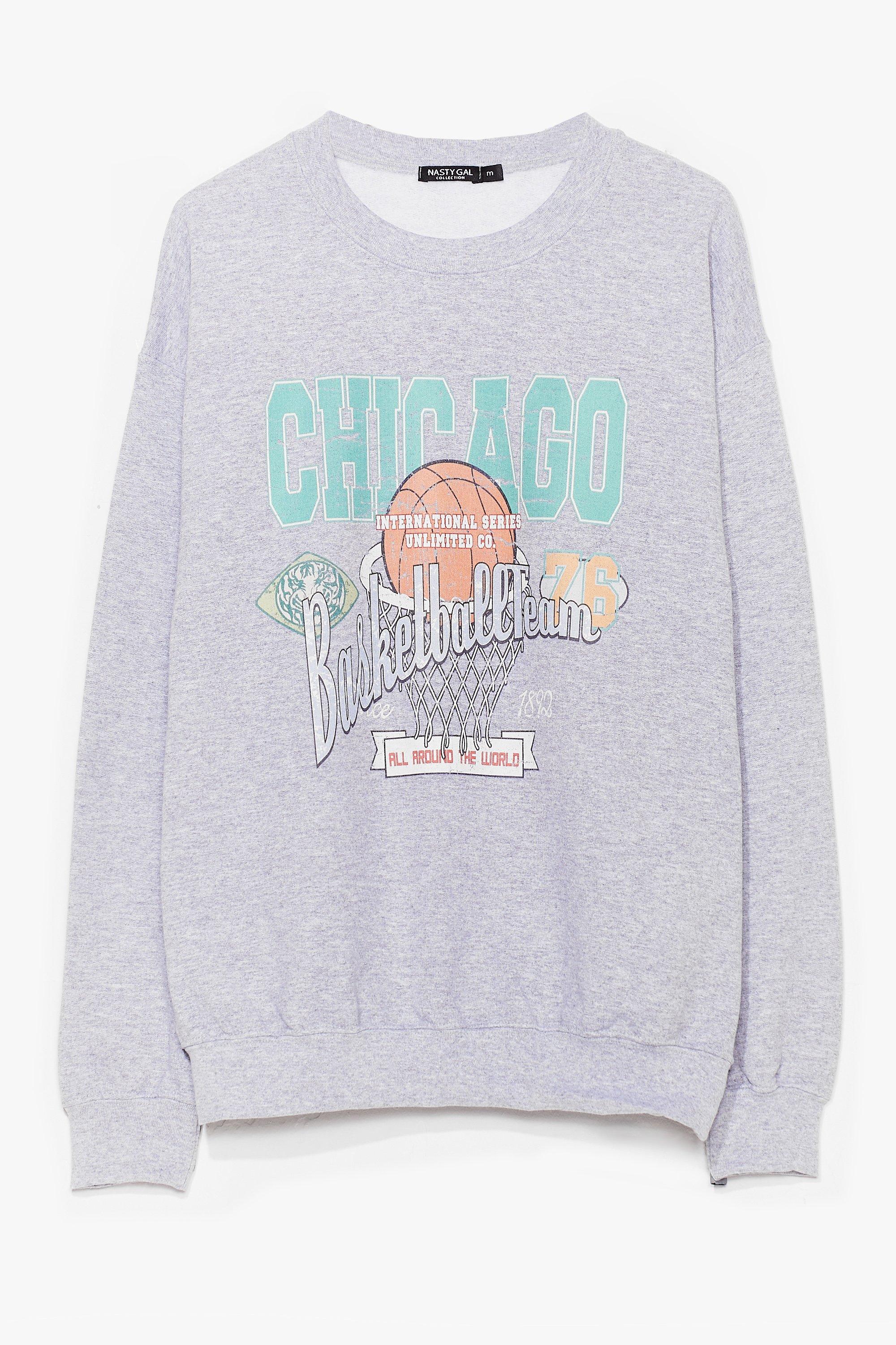 grey graphic sweatshirt