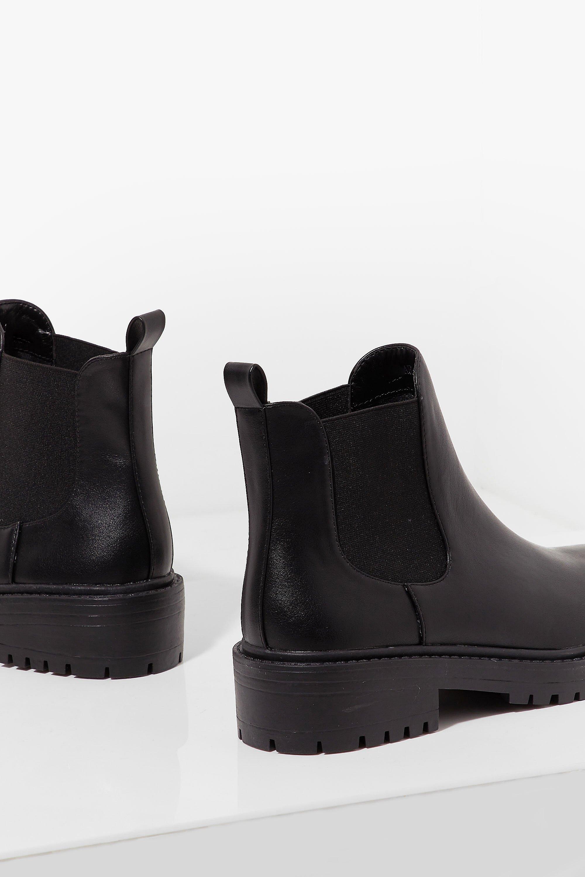 cleated chelsea boots