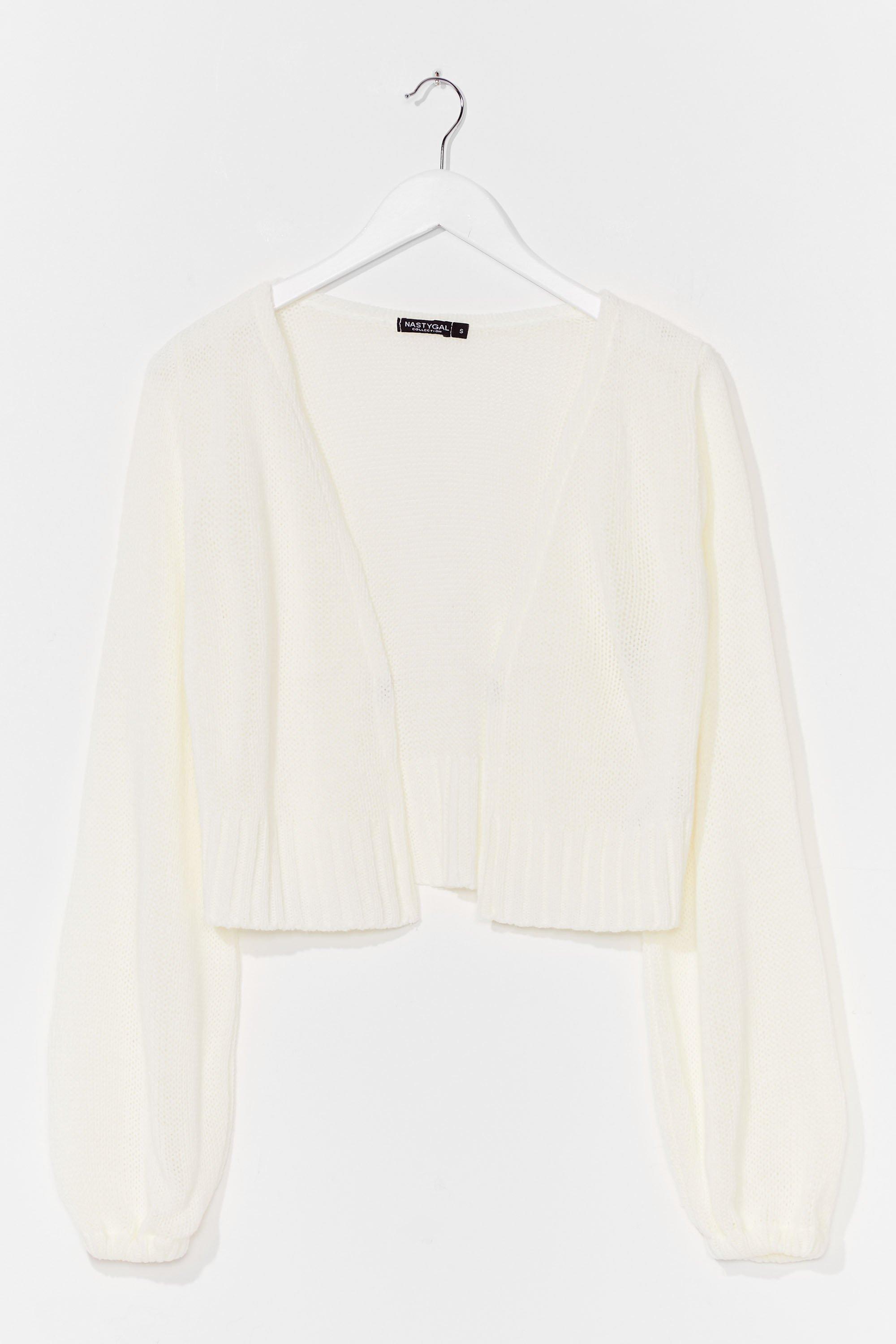 cream puff sleeve cardigan