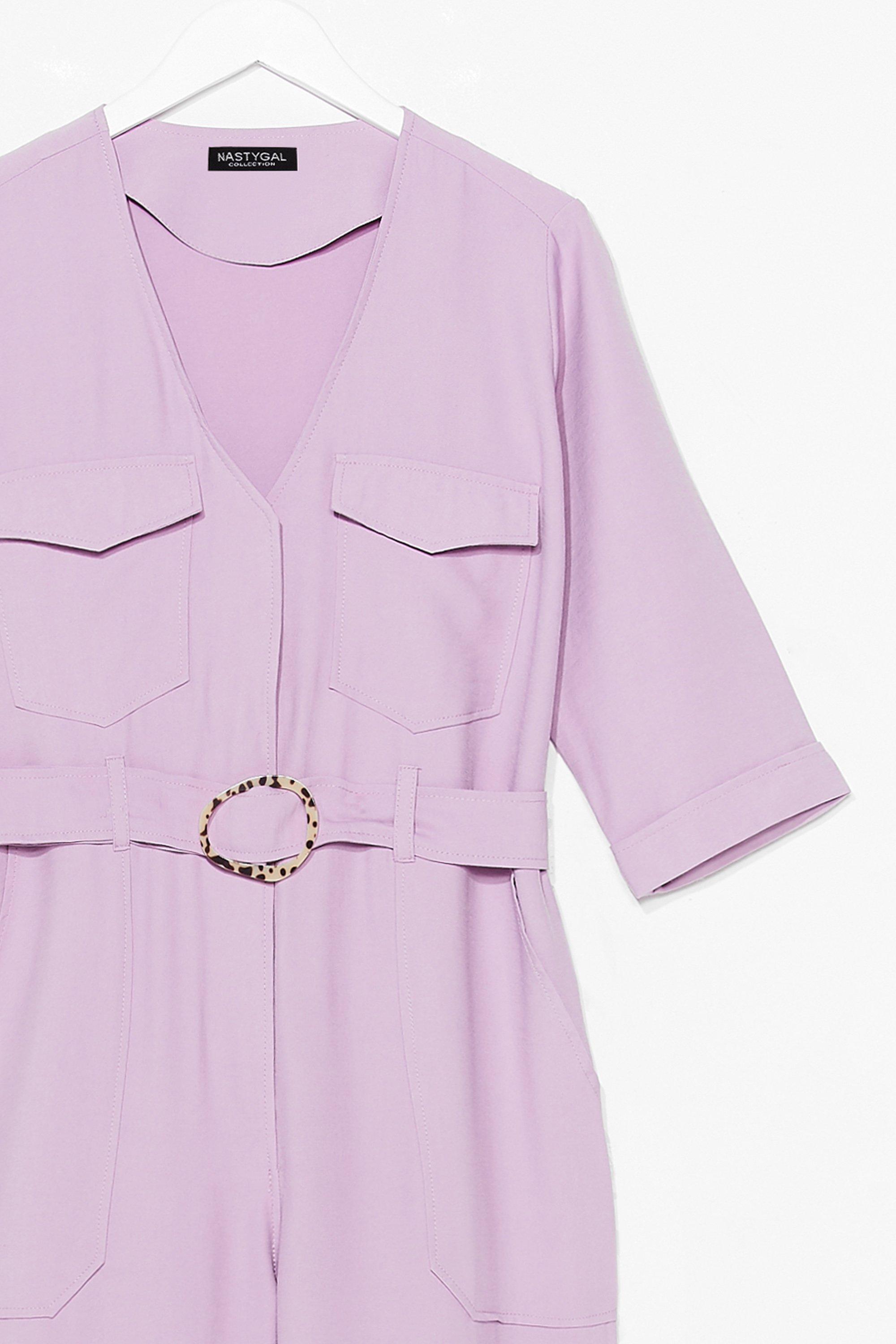 lilac utility jumpsuit