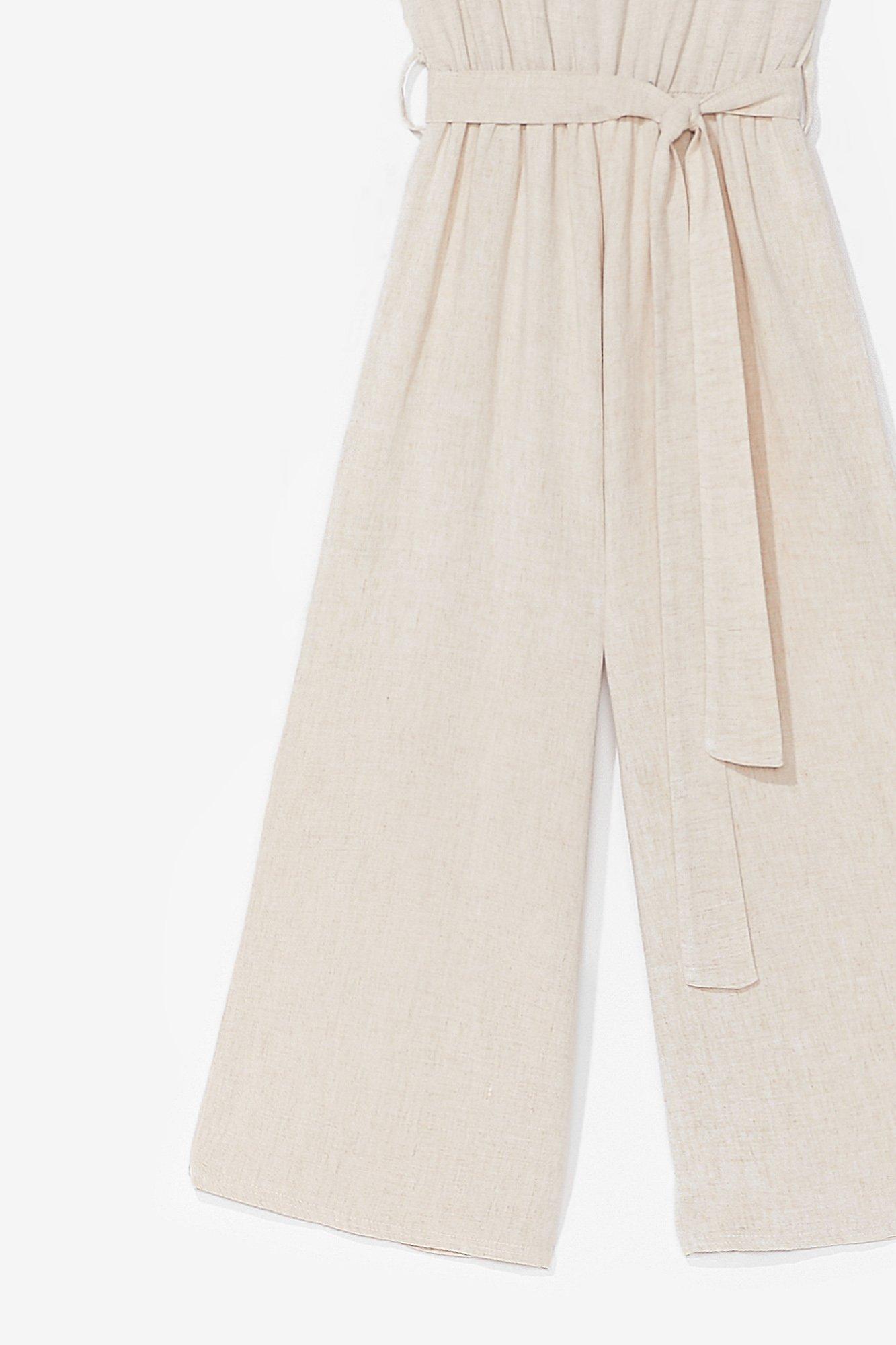 linen culotte jumpsuit