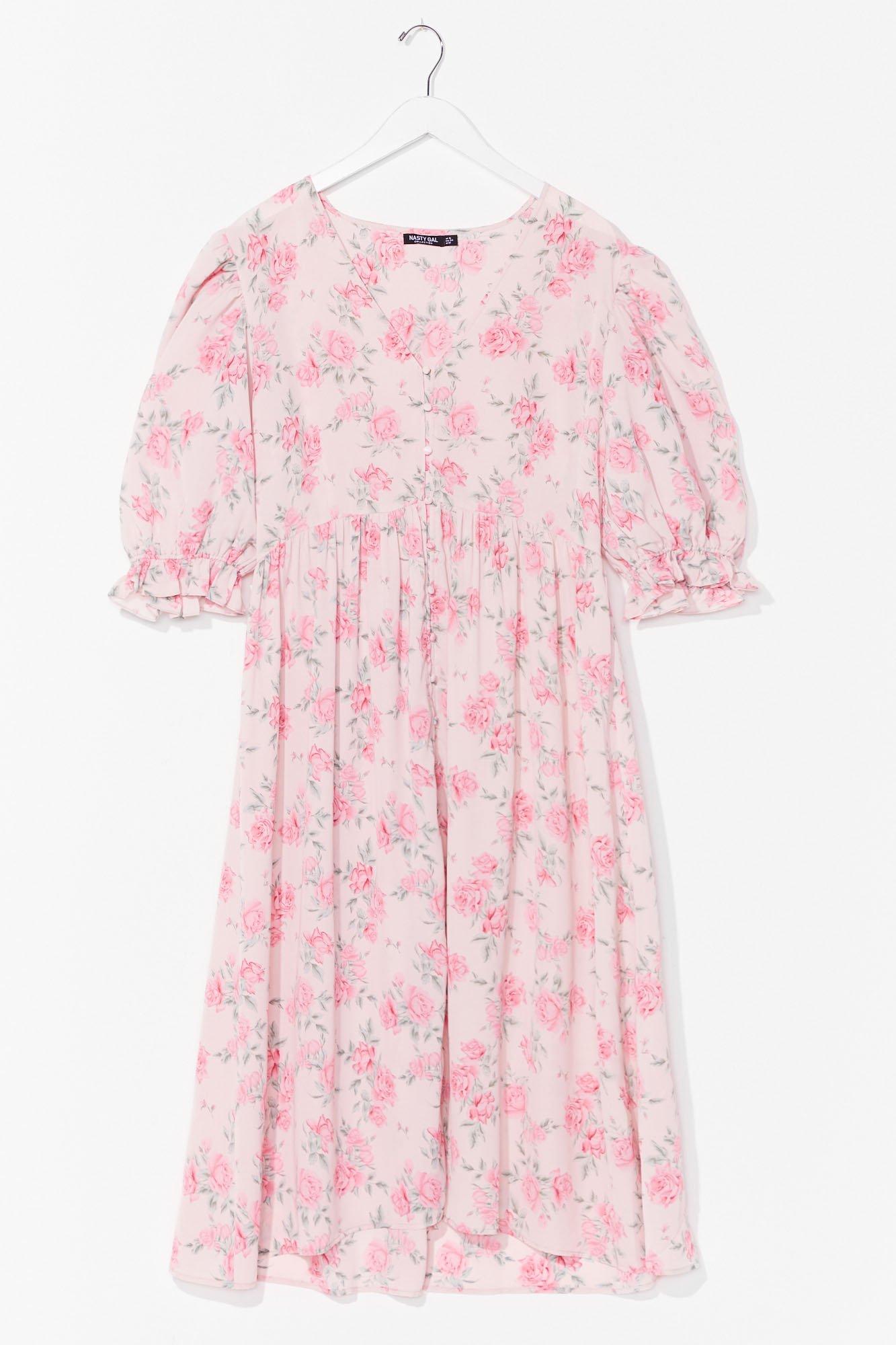 plus floral midi dress