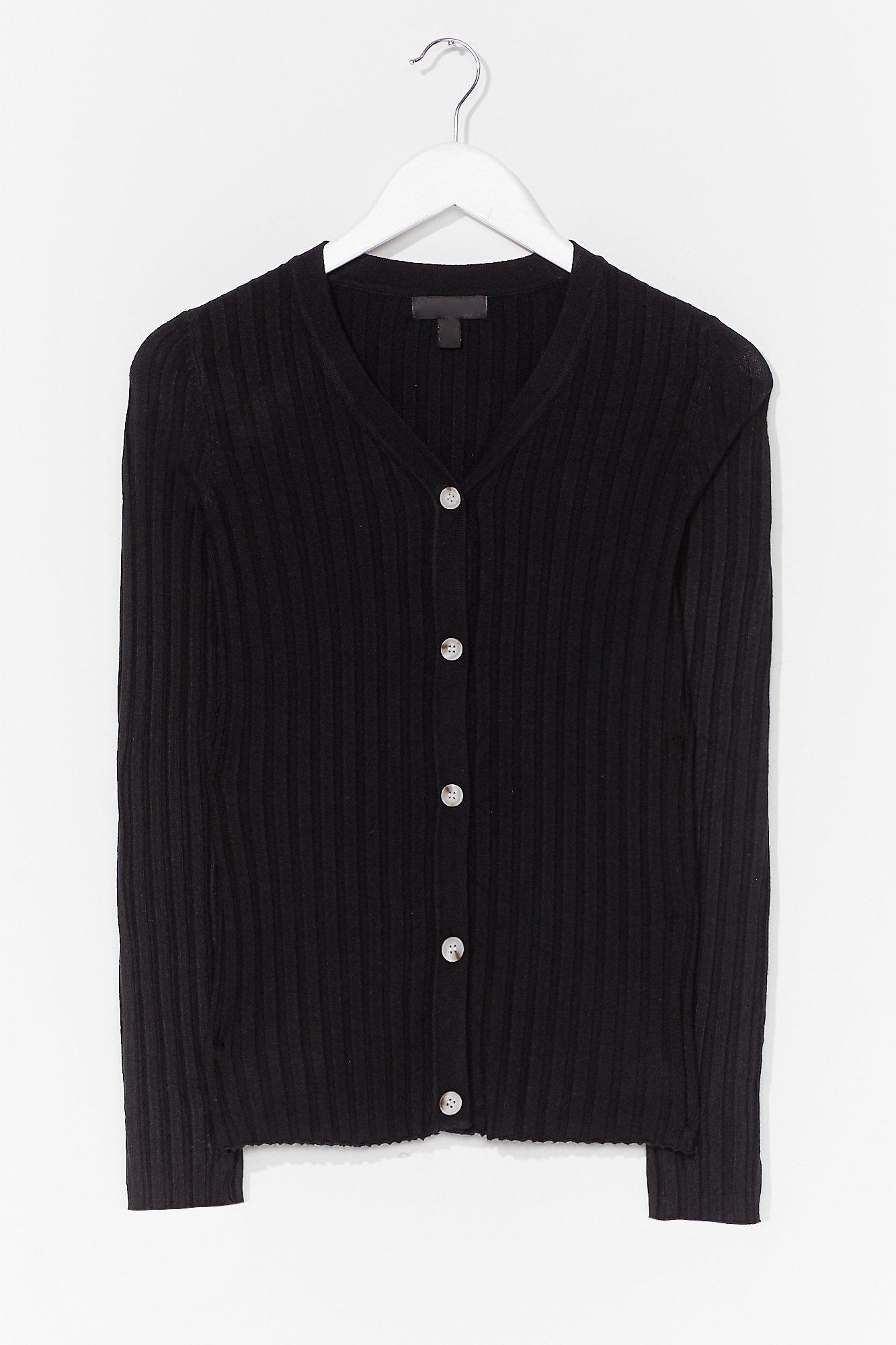 ribbed knit cardigan