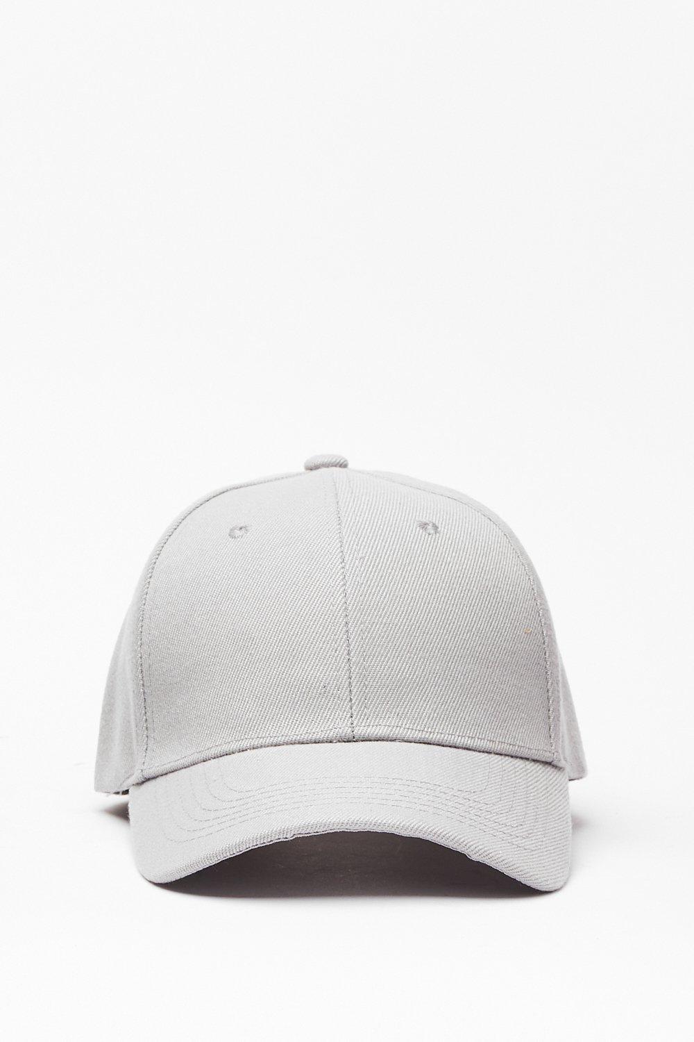 plain white baseball cap