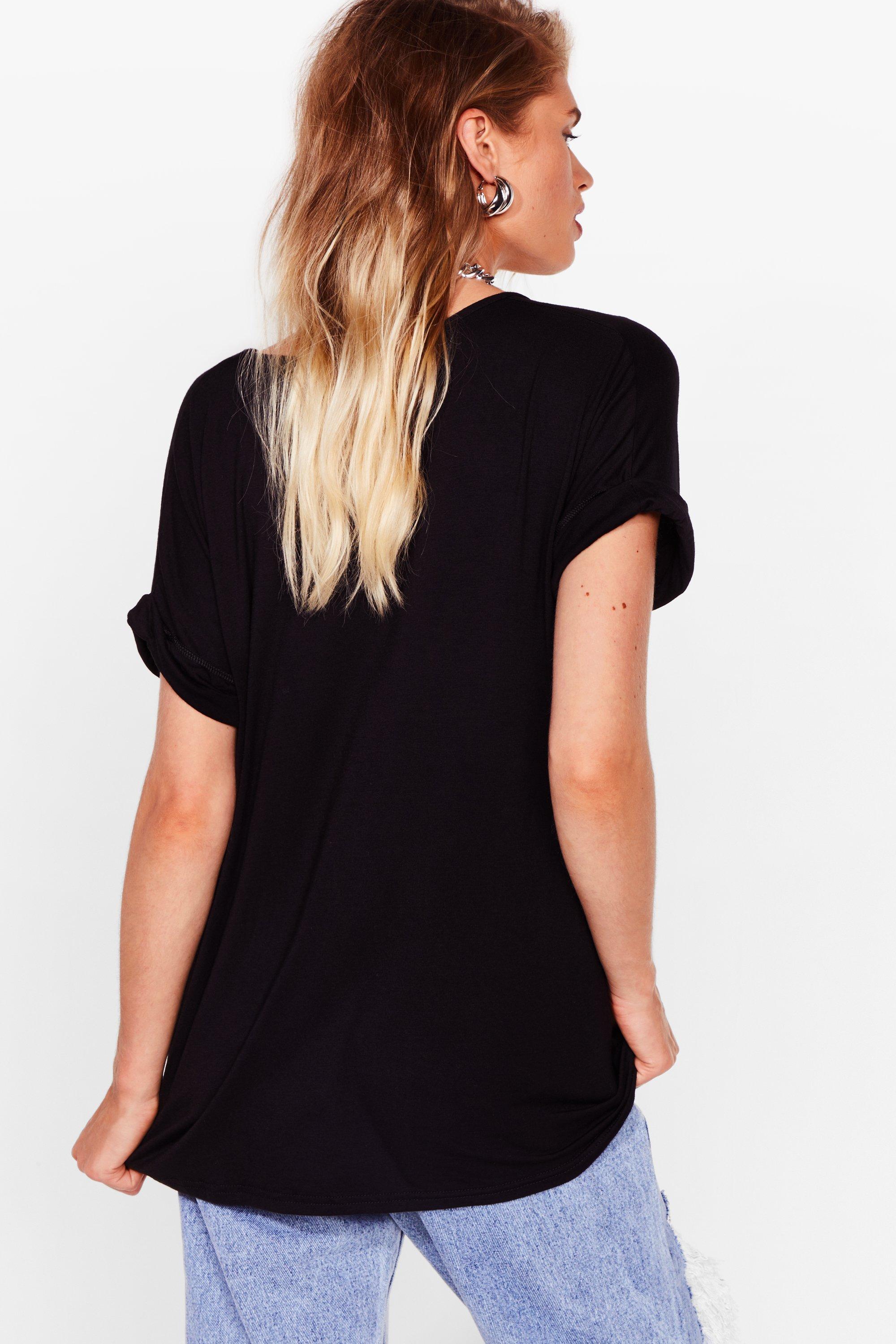 baggy v neck t shirts