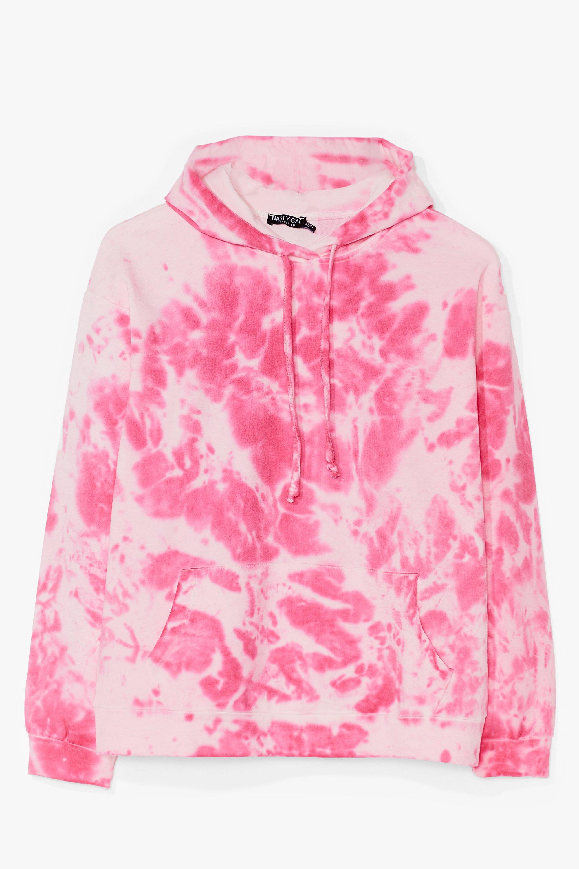 tie dye hoodie pink