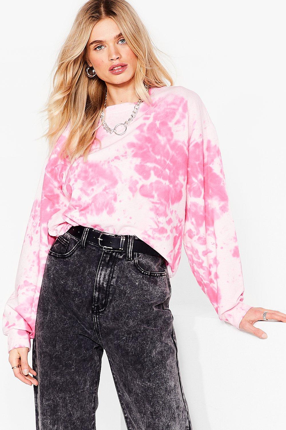 nasty gal tie dye sweatshirt