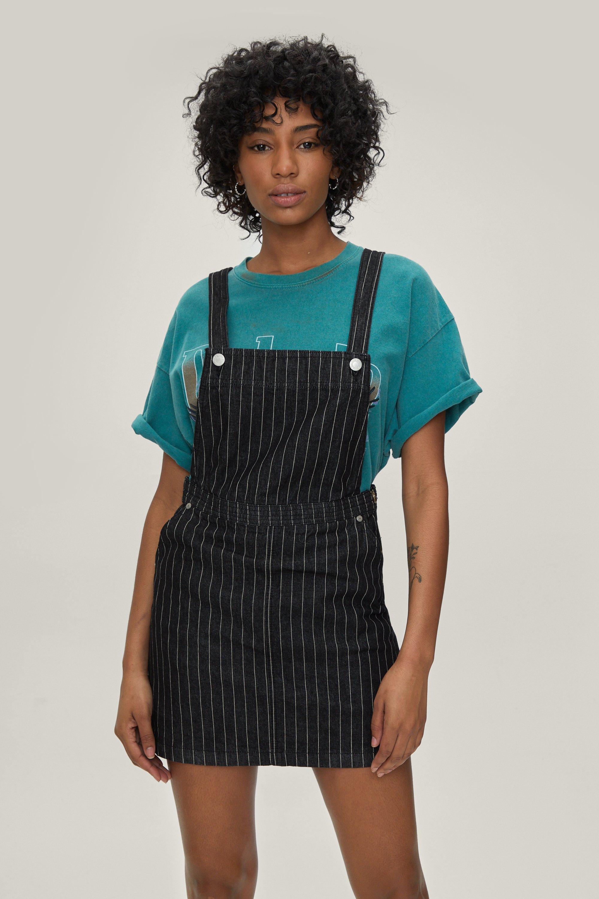dungaree mini dress
