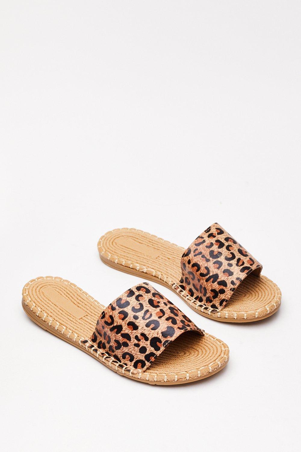 leopard sandals