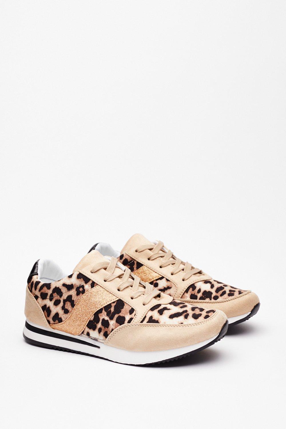 leopard glitter sneakers