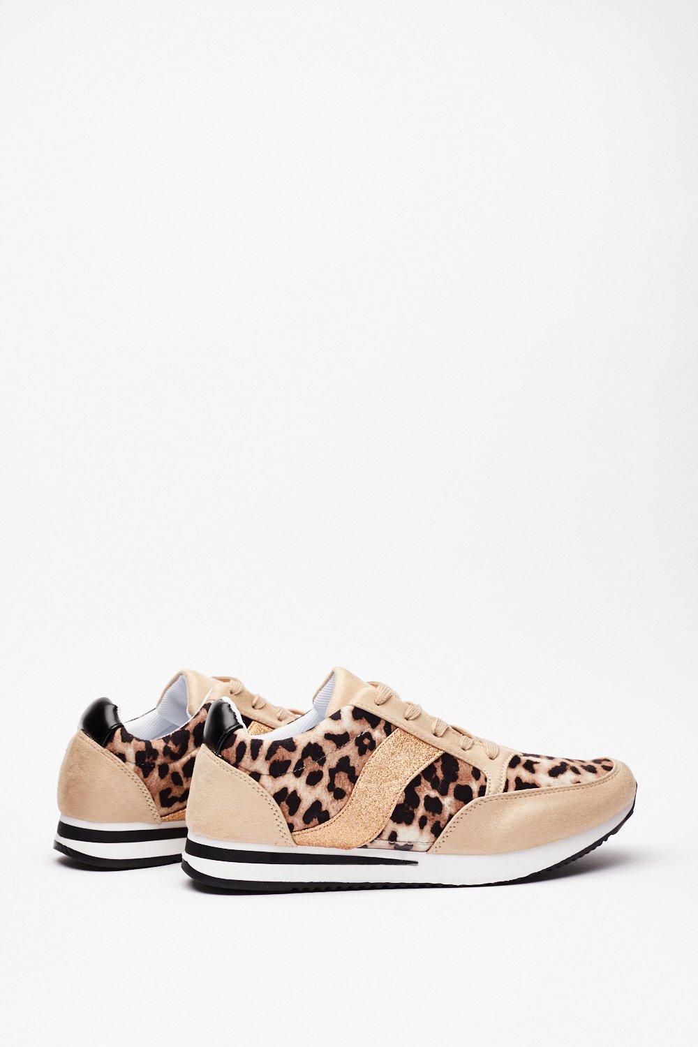 leopard glitter sneakers
