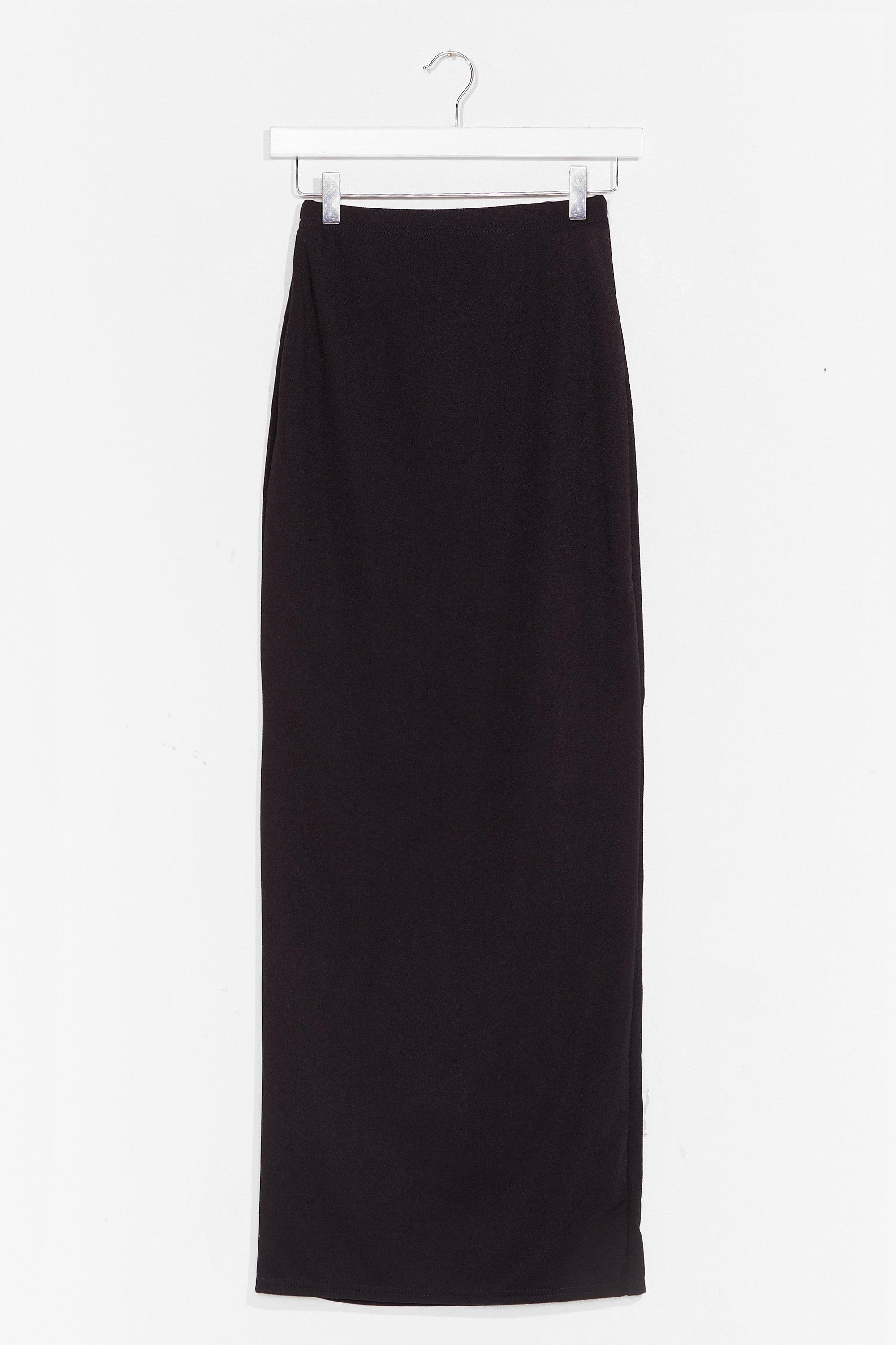 black jersey maxi skirt