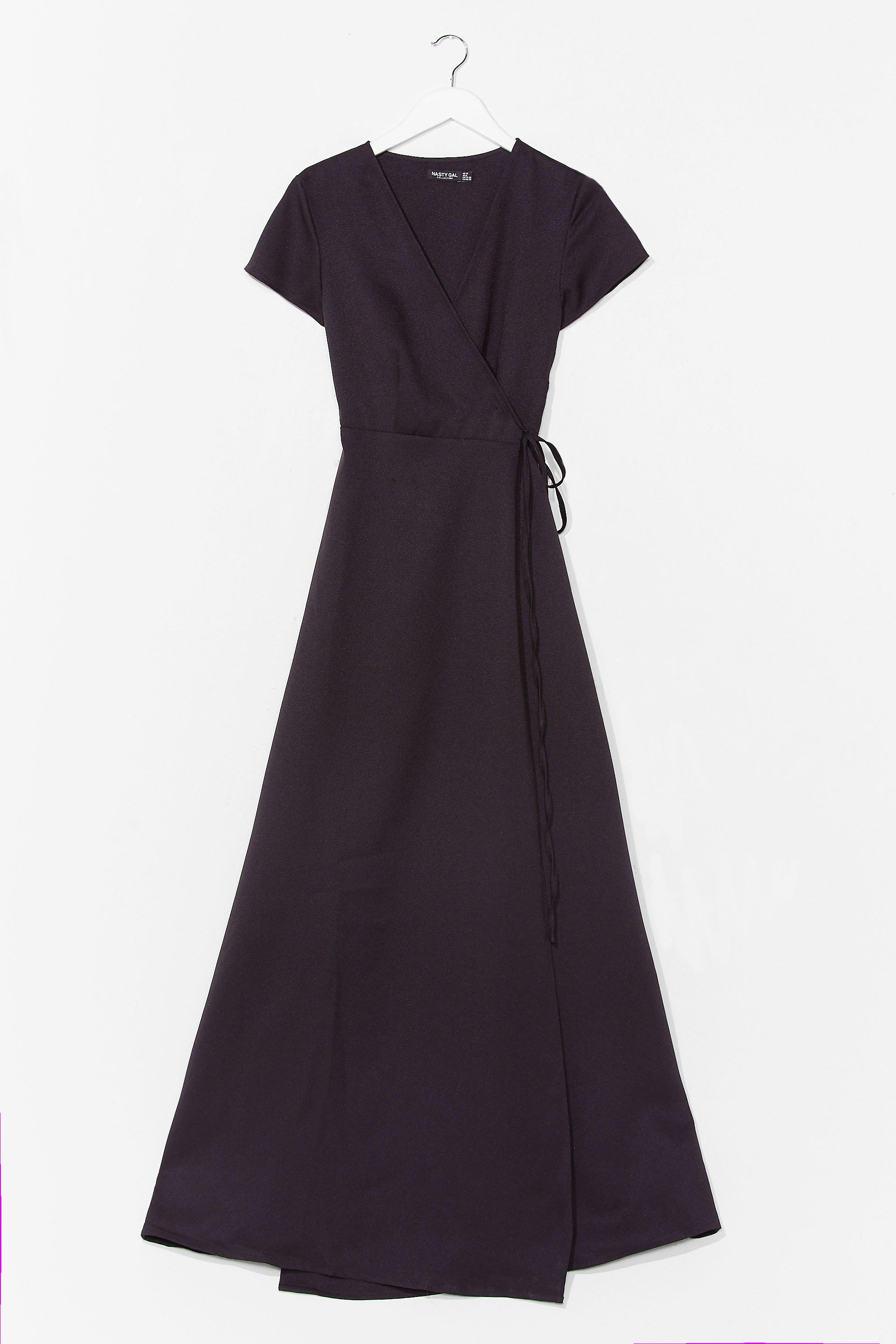 black belted maxi dress