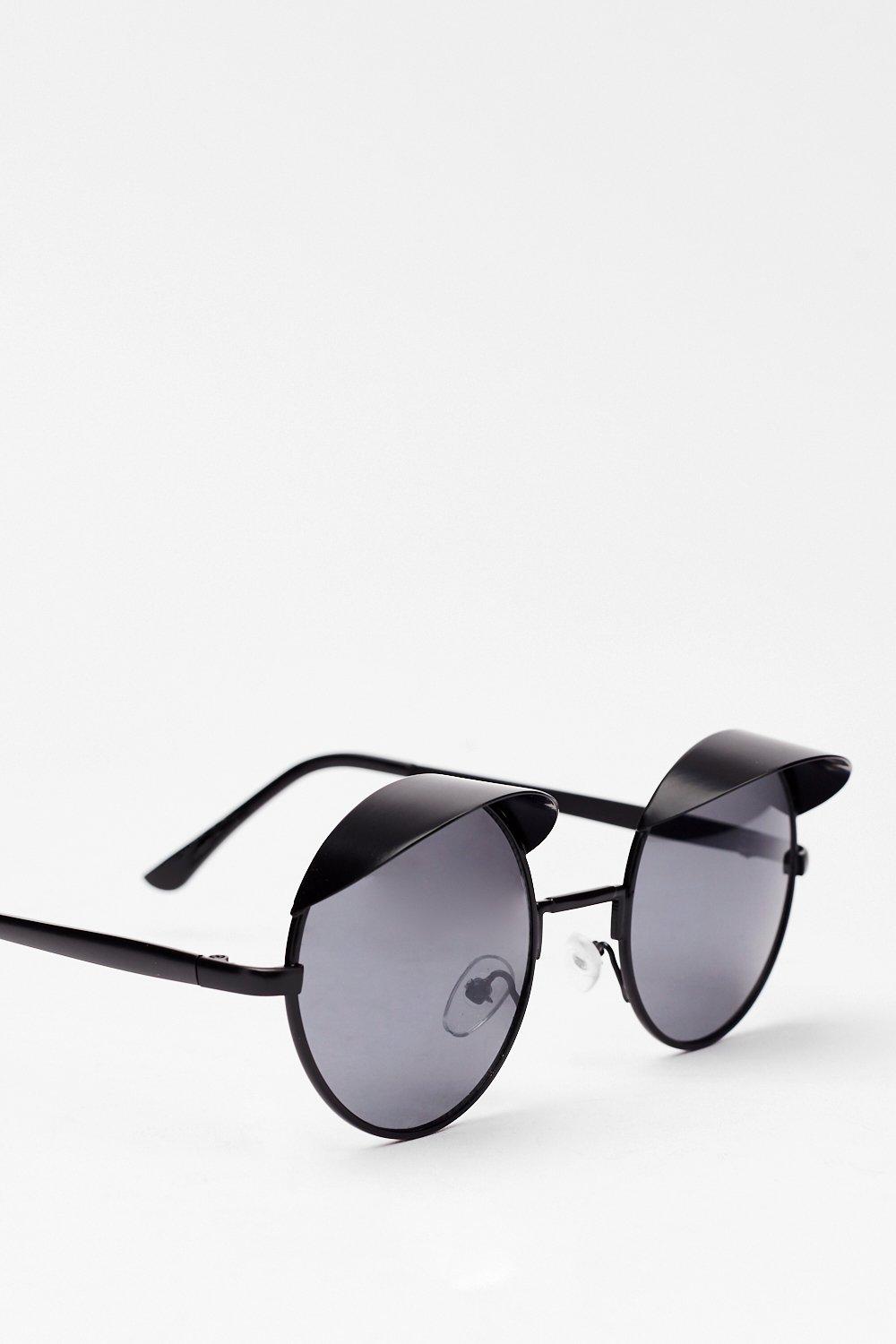 round frameless sunglasses