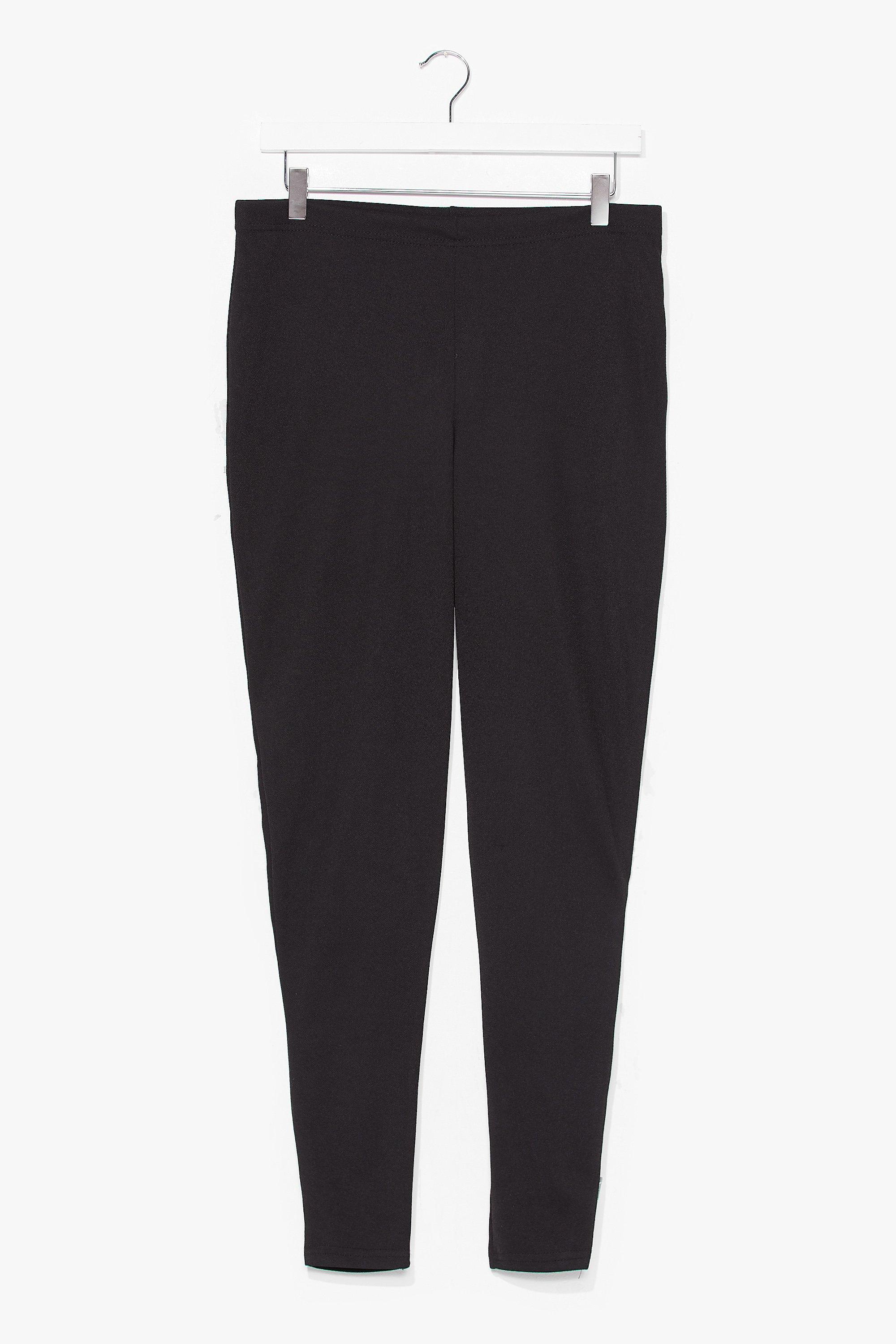 black high waisted skinny trousers