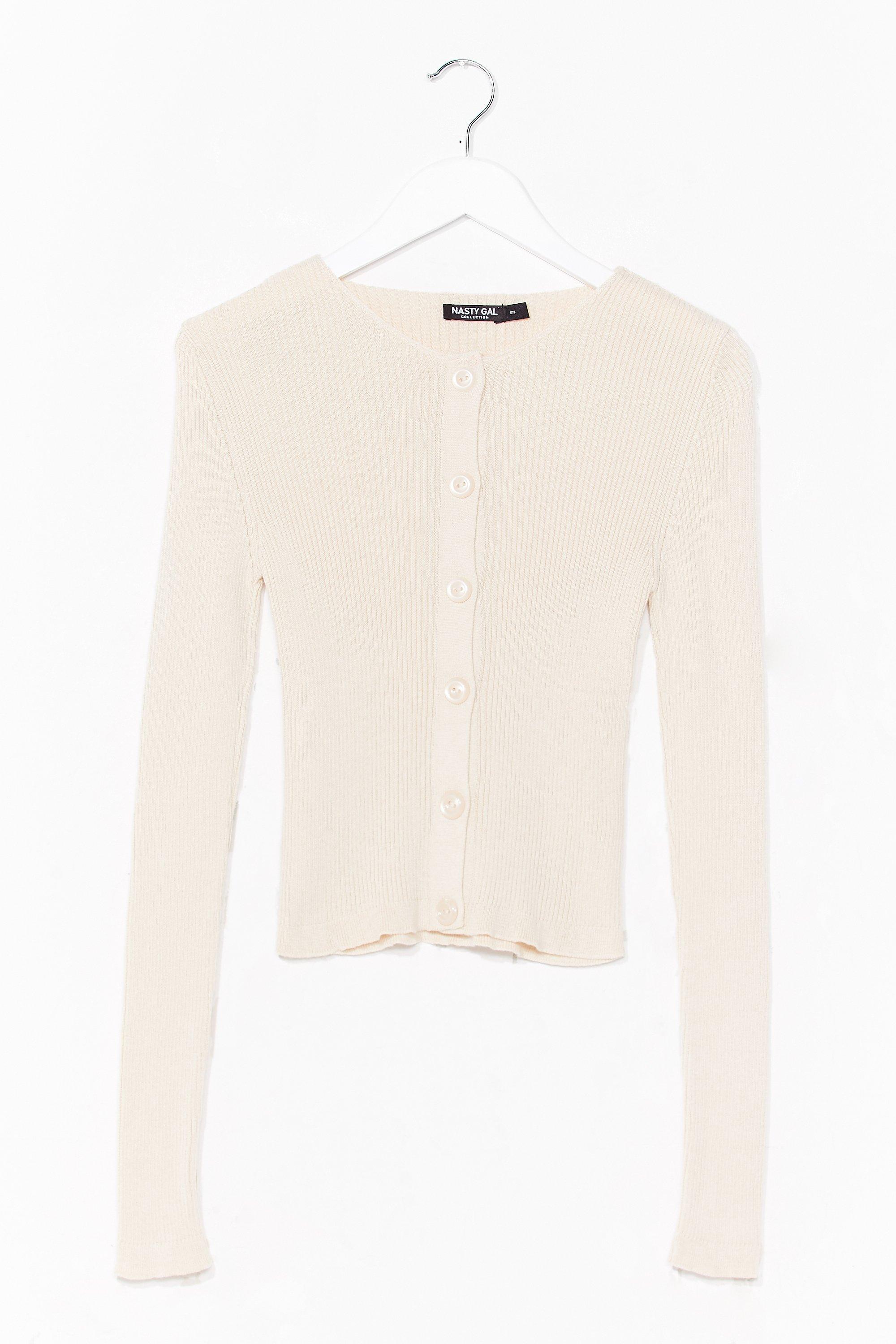 nasty gal white cardigan