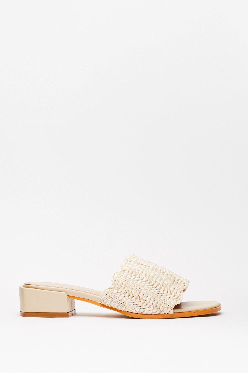 woven heeled sandals
