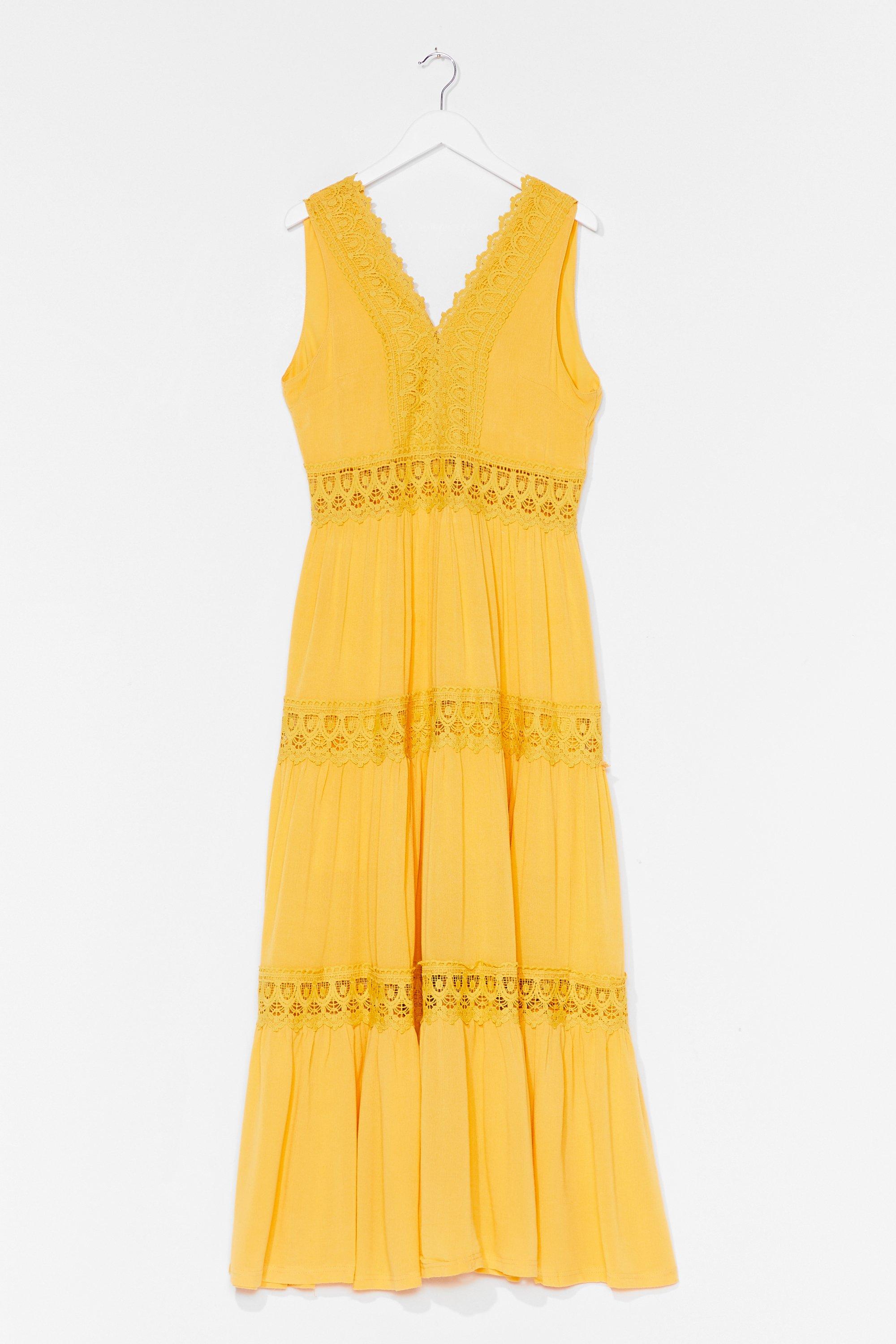 yellow broderie anglaise dress