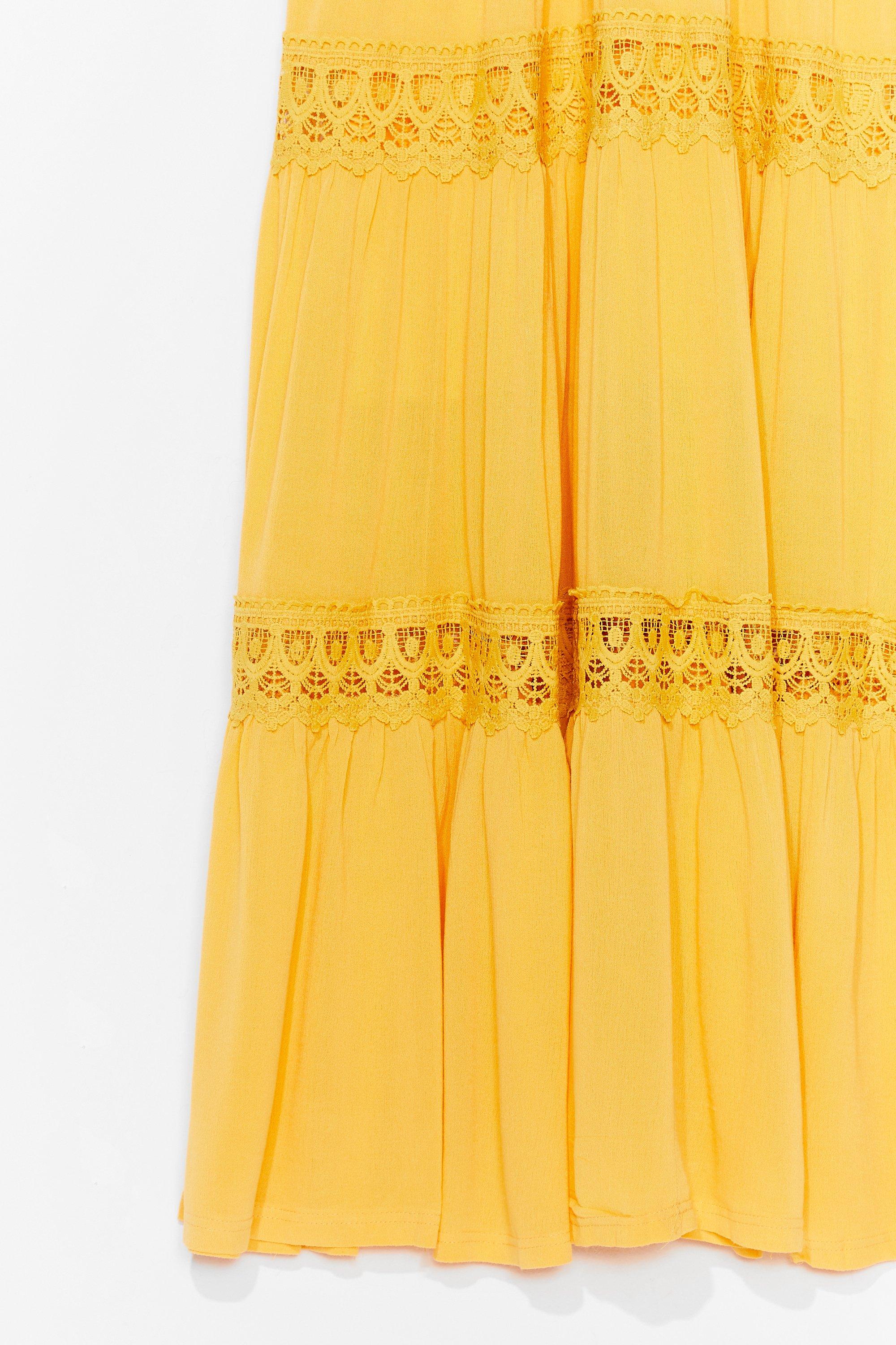 yellow broderie anglaise dress