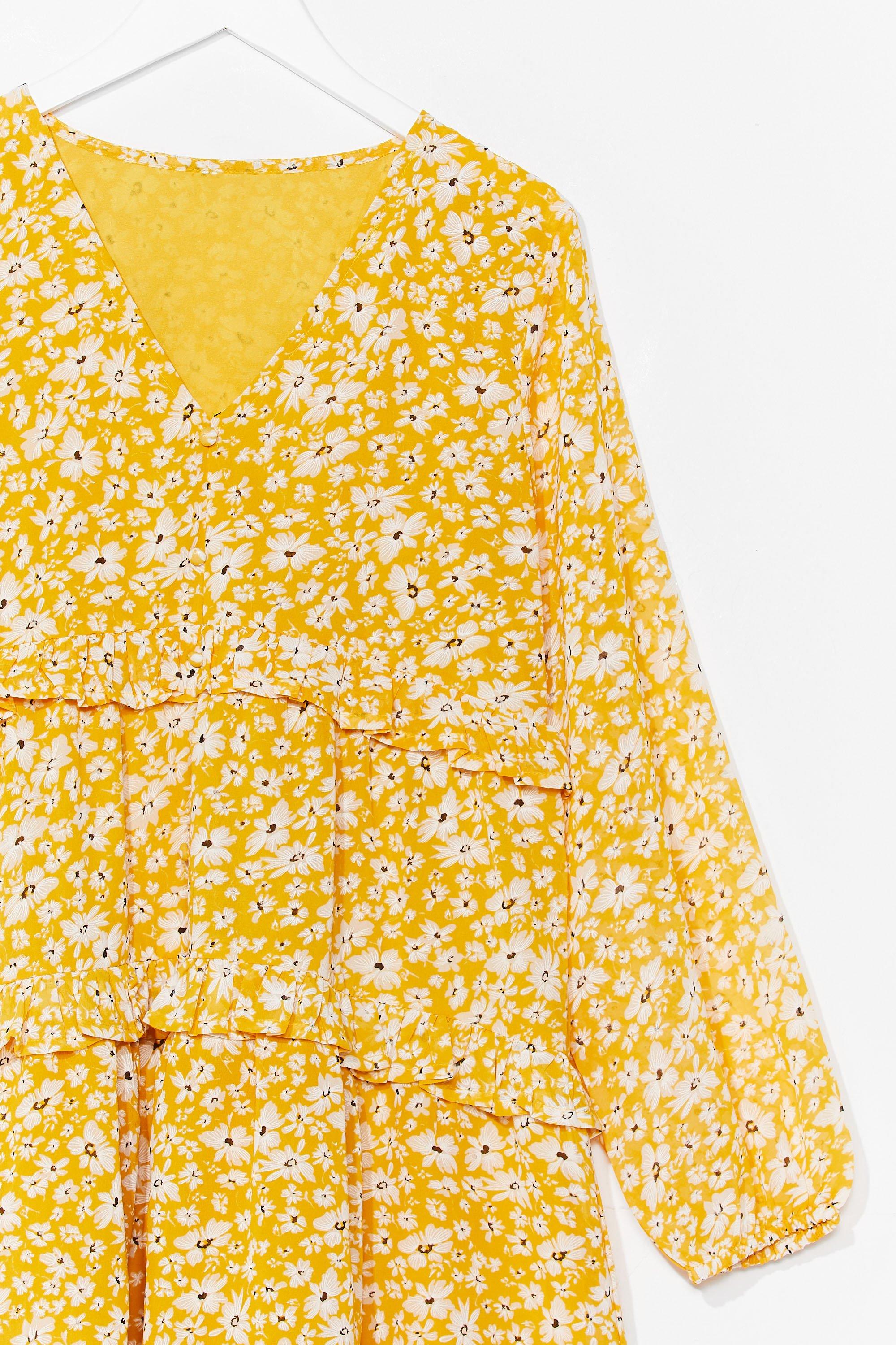 guess yellow floral dress