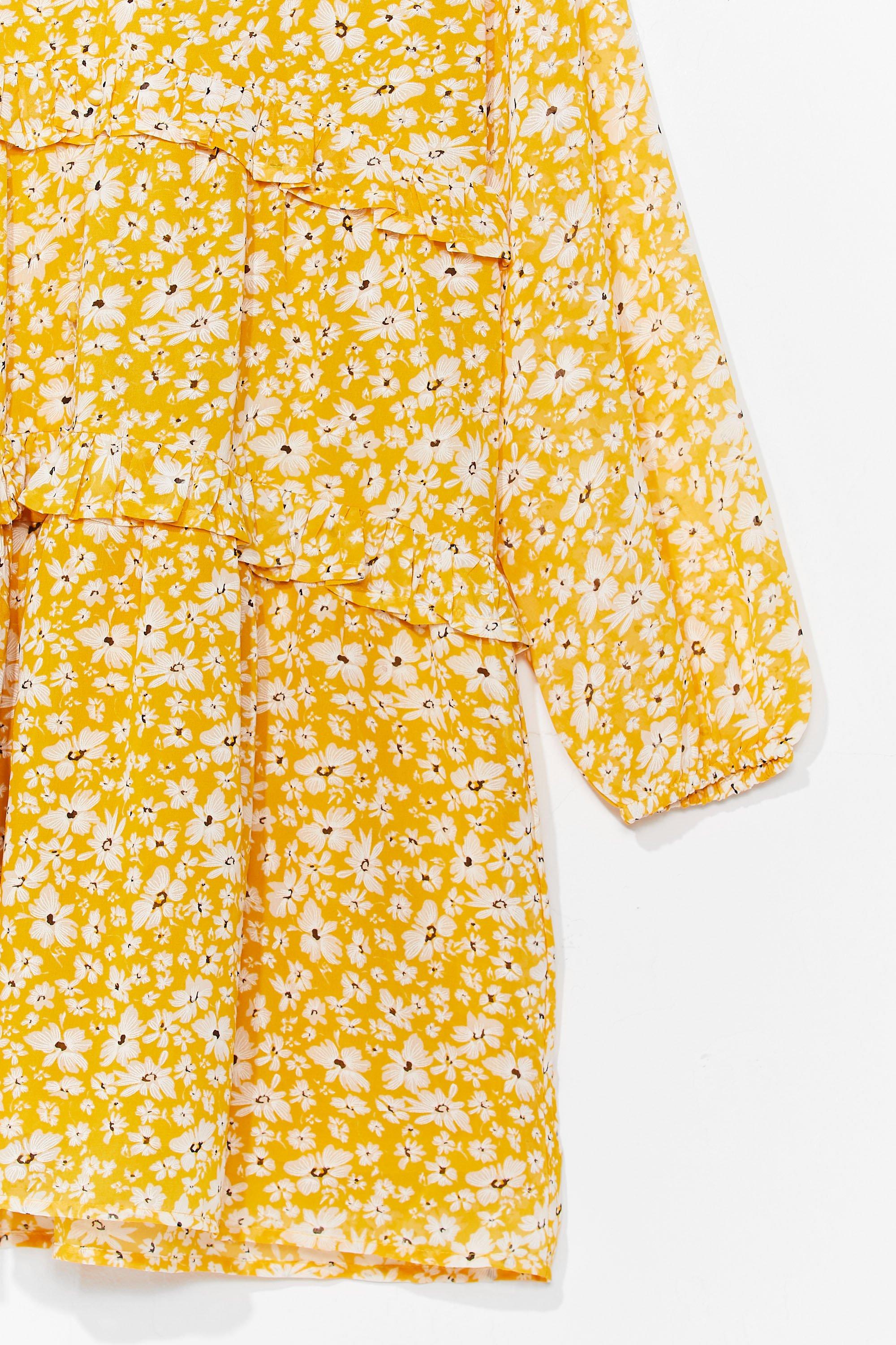 guess yellow floral dress