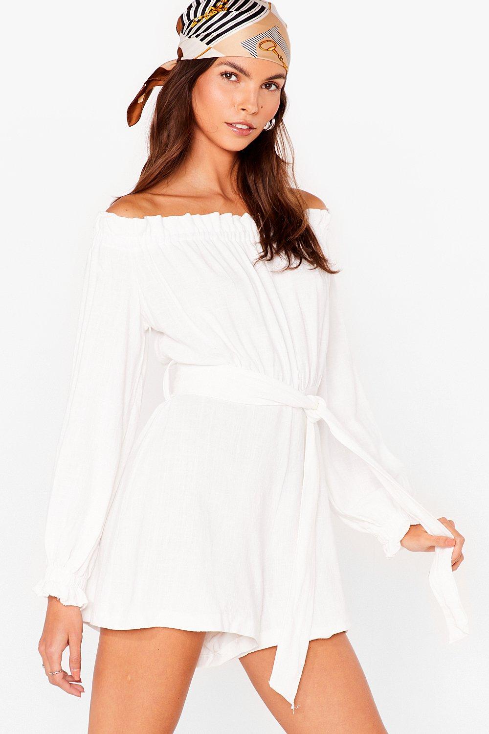white linen playsuit